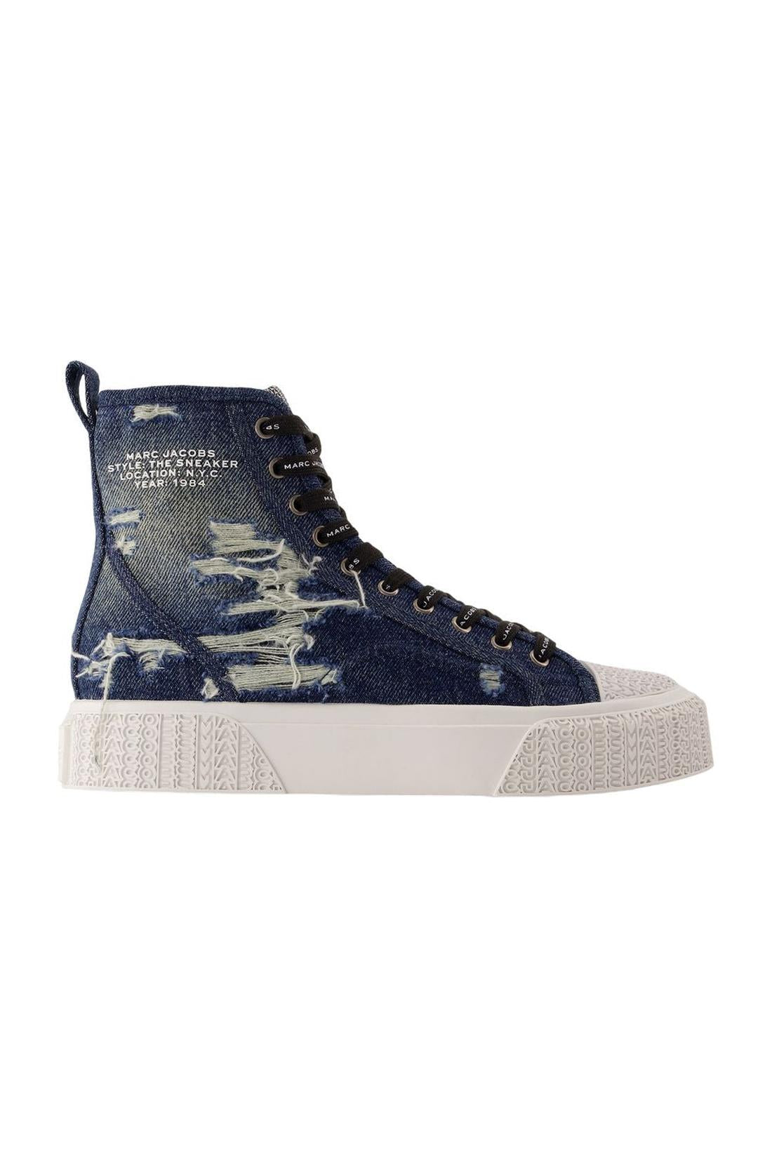 Marc Jacobs-Sneakers The High Top - Marc Jacobs - Baumwolle - Blau-Sneaker-Black-Deal-Outlet-by-ARCHIVIST