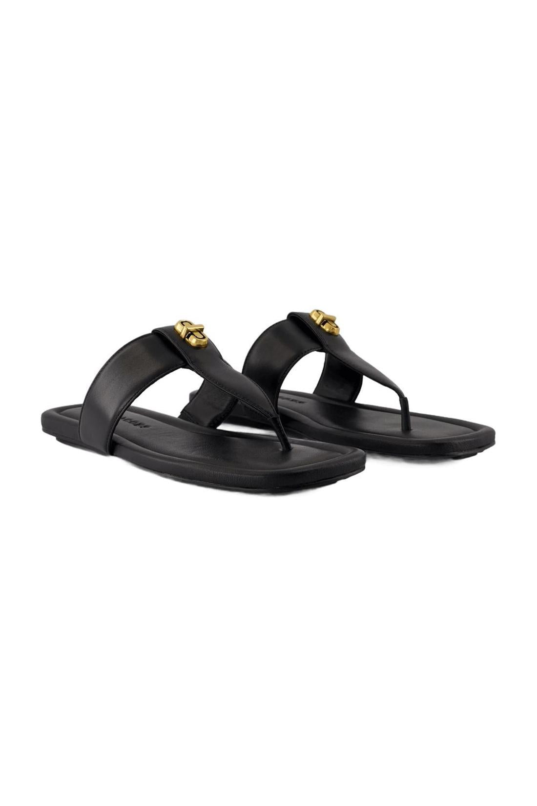 Marc Jacobs-Sandalen The Dual T - Marc Jacobs - Leder - Schwarz-schuhe / pantoletten-Black-Deal-Outlet-by-ARCHIVIST