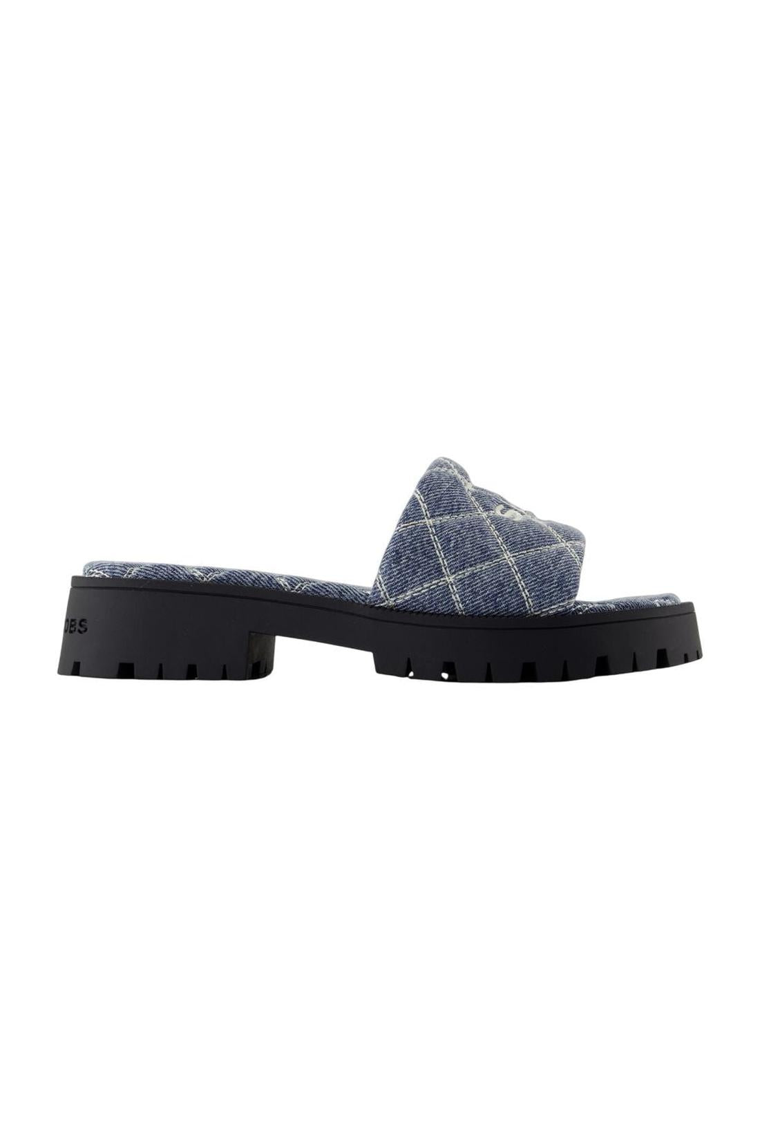 Marc Jacobs-The Lug Sole Sandalen - Marc Jacobs - Baumwolle - Blau-schuhe / flache-schuhe-Black-Deal-Outlet-by-ARCHIVIST