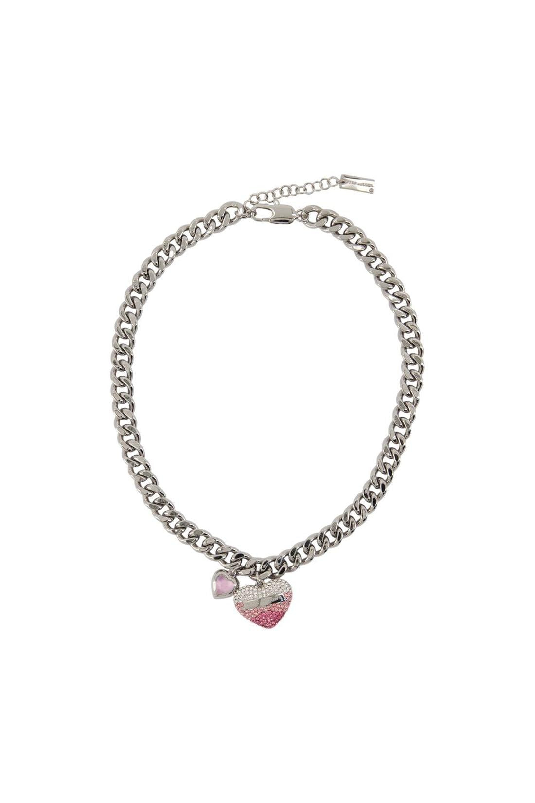 Marc Jacobs-Heart Balloon Pave Halskette - Marc Jacobs - Metall - Silber-Schmuck-Black-Deal-Outlet-by-ARCHIVIST