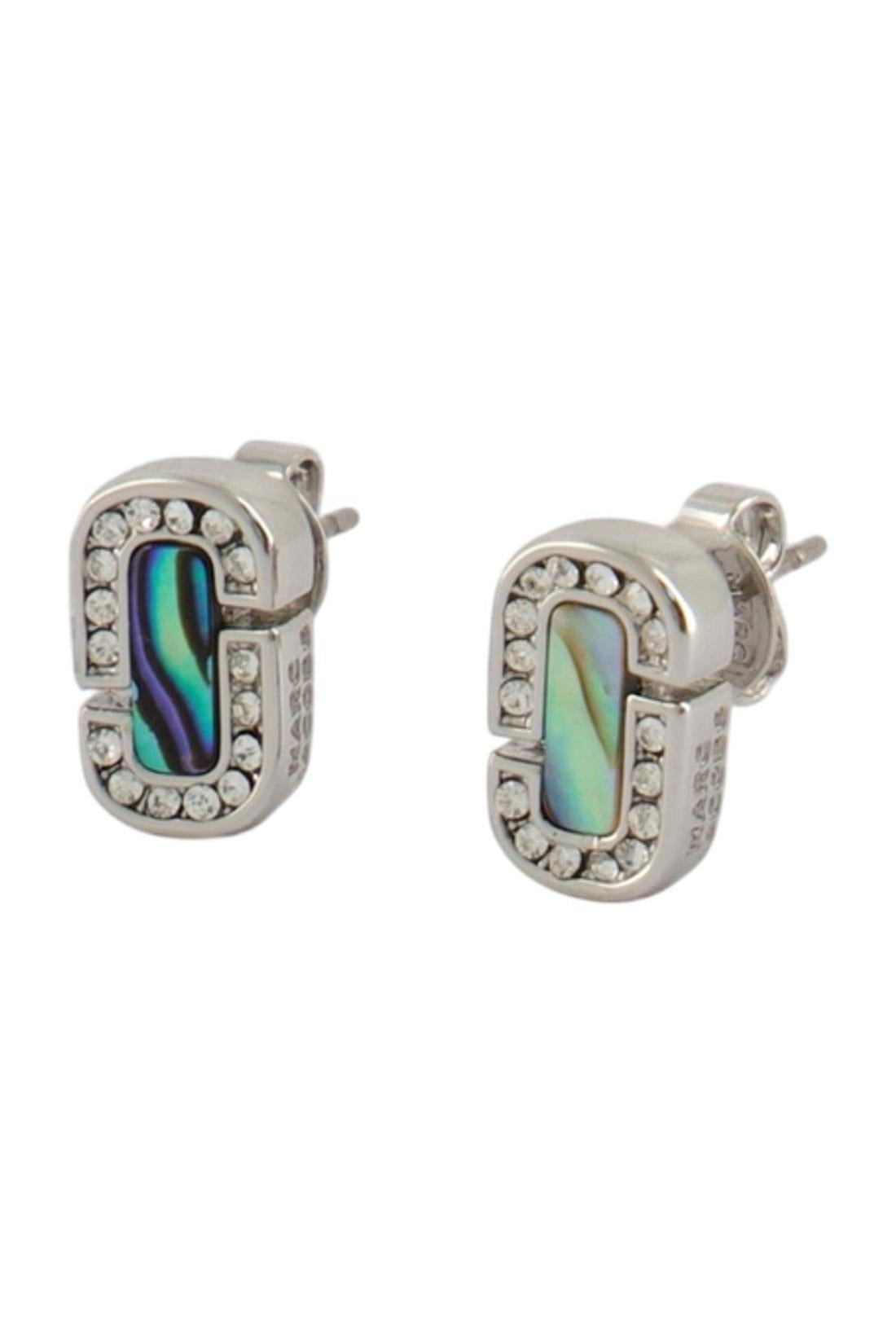 Marc Jacobs-Abalone-Ohrringe - Marc Jacobs - Metall - Silber-Schmuck-Black-Deal-Outlet-by-ARCHIVIST