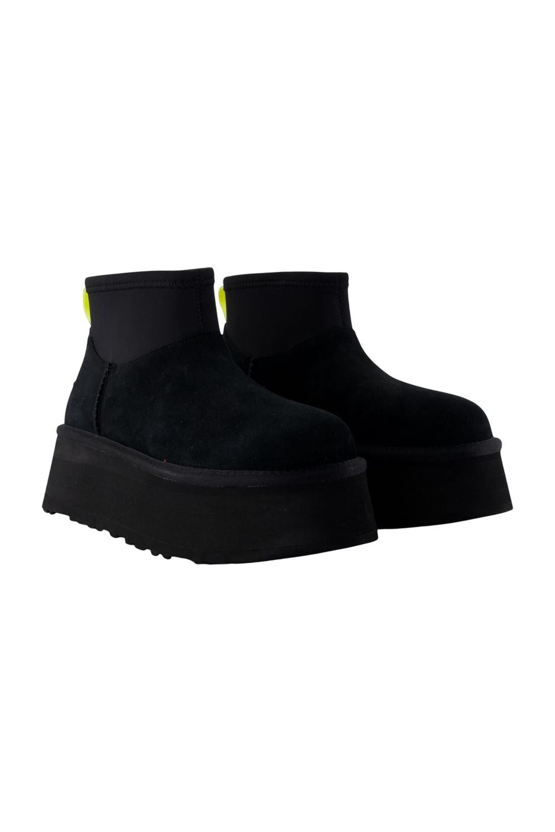 Ugg-Classic Mini Dipper Stiefeletten - UGG - Leder - Schwarz-Stiefel & Stiefeletten-Black-Deal-Outlet-by-ARCHIVIST