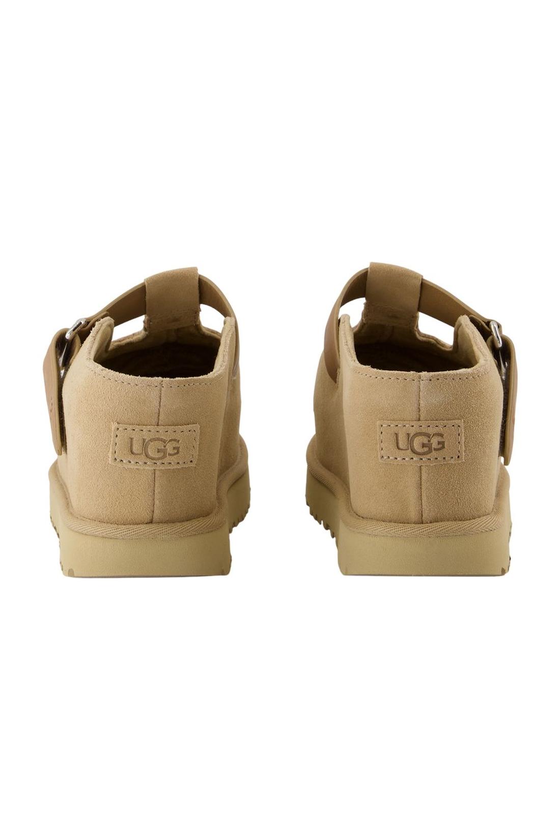 Ugg-Pantoletten W Goldenstar Hi Clog - UGG - Leder - Beige-schuhe / flache-schuhe-Black-Deal-Outlet-by-ARCHIVIST