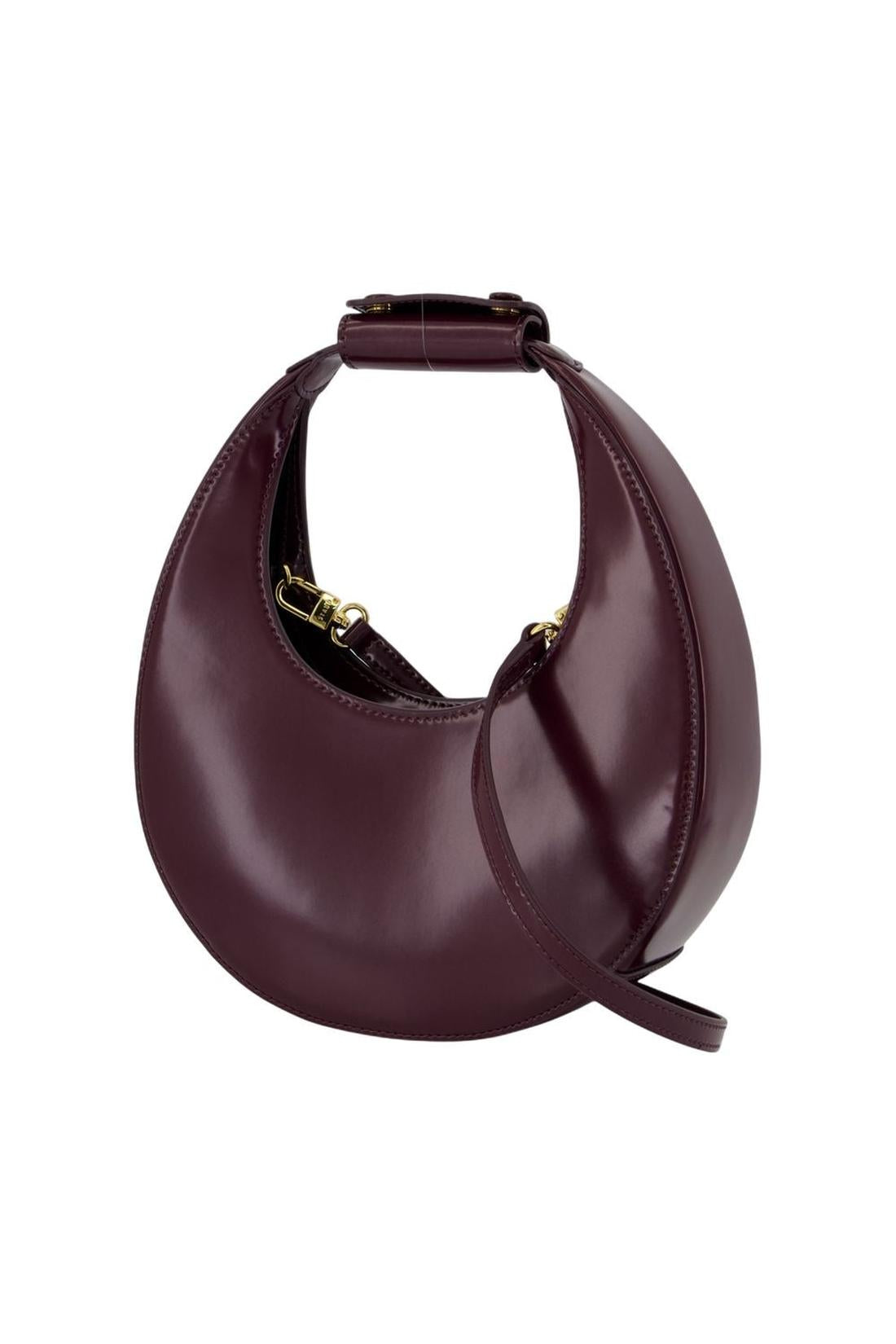 Staud-Mini Moon Handtasche - Staud - Leder - Bordeaux-Taschen-Black-Deal-Outlet-by-ARCHIVIST