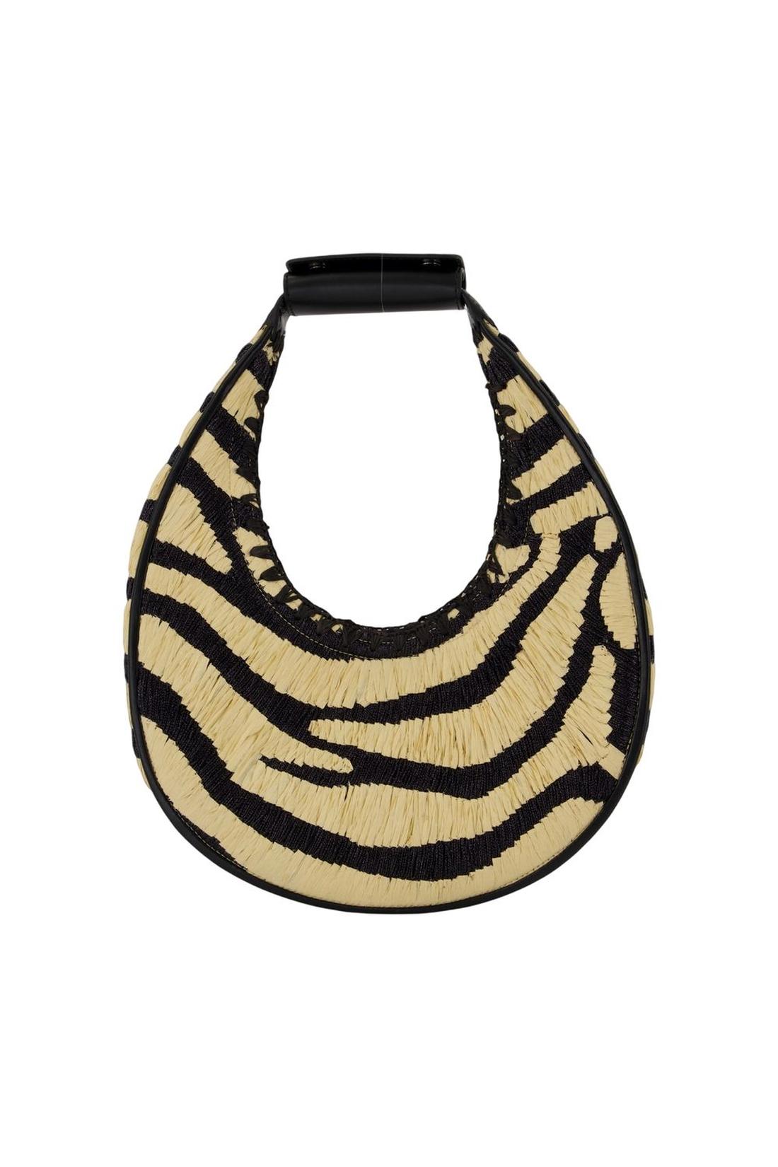 Staud-Moon Handtasche - Staud - Raphia - Multi-Taschen-Black-Deal-Outlet-by-ARCHIVIST