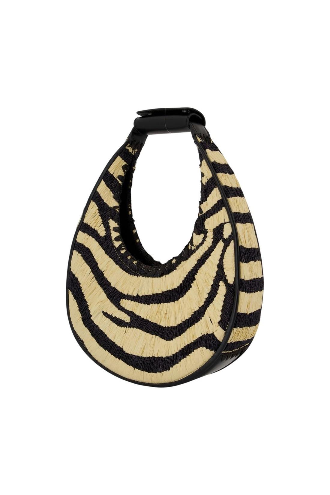 Staud-Moon Handtasche - Staud - Raphia - Multi-Taschen-Black-Deal-Outlet-by-ARCHIVIST