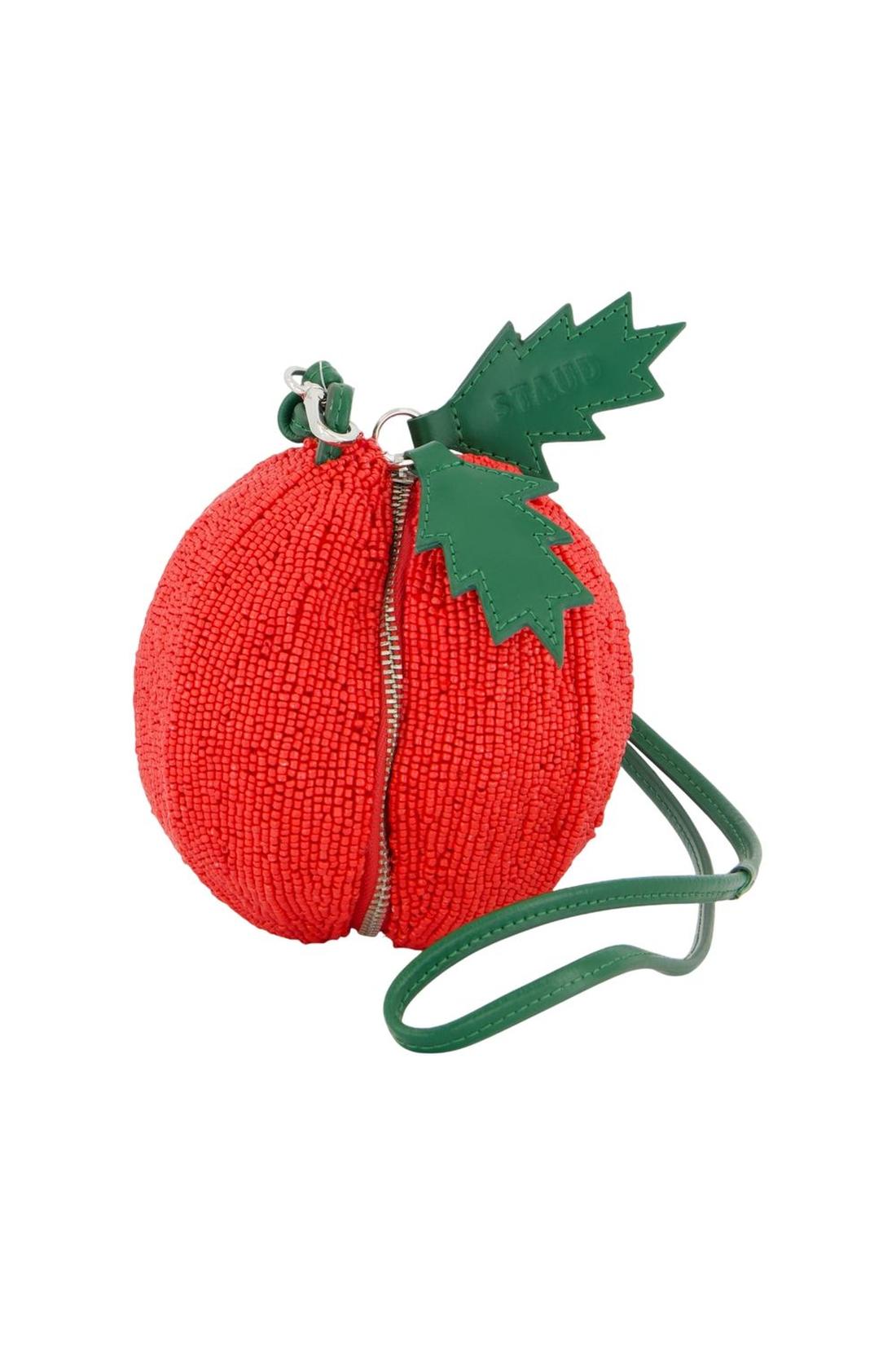 Staud-Campari Beaded Handtasche - Staud - Synthetik - Rot-Taschen-Black-Deal-Outlet-by-ARCHIVIST