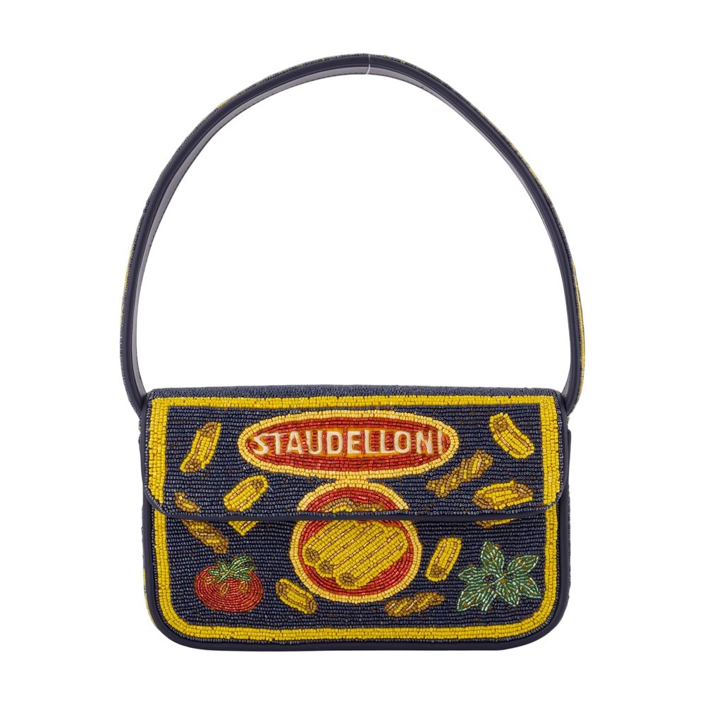 Tommy Beaded Umhängetasche – Staud – Kunstleder – Mehrfarbig