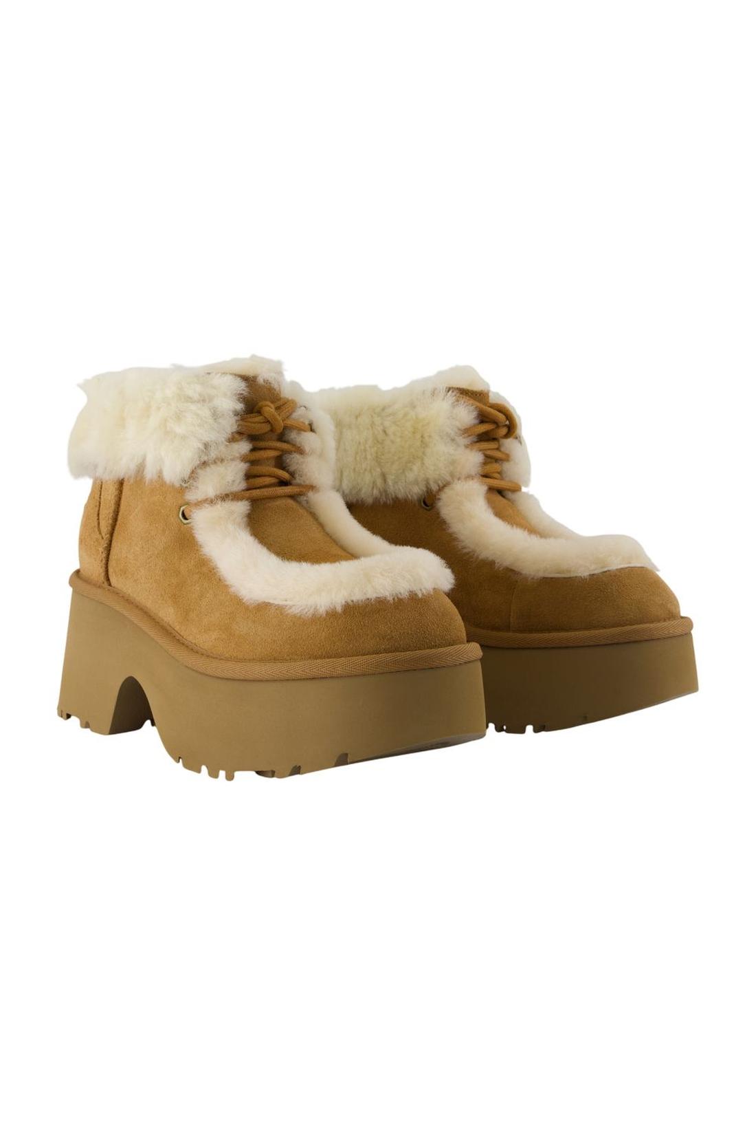 Esmee Lace Up Stiefeletten - UGG - Leder - Braun-Stiefel & Stiefeletten-Ugg-ARCHIVIST
