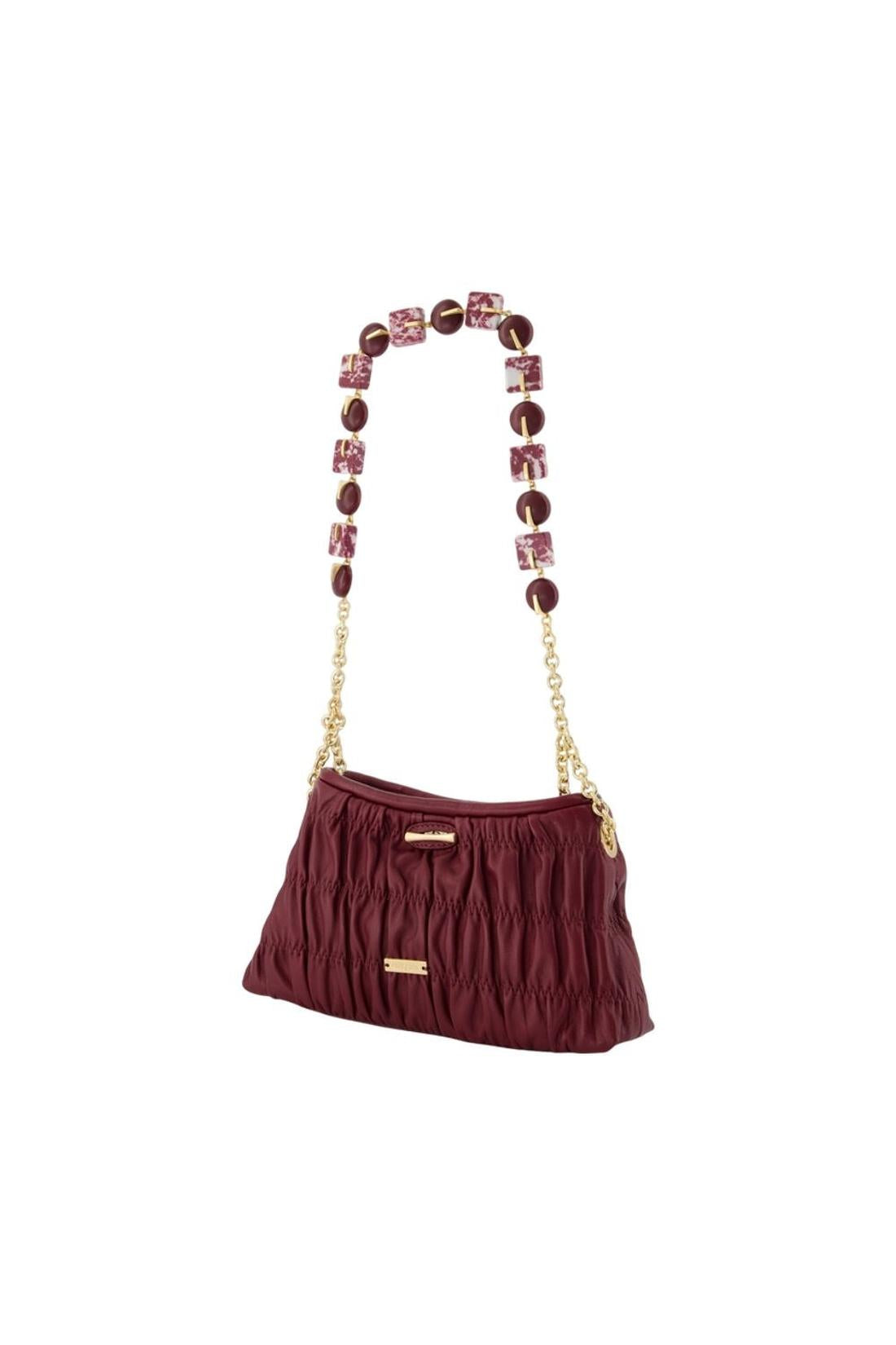 Cult Gaia-Kiraz Mini Clutch - Cult Gaia - Leder - Bordeaux-Outdoor-Black-Deal-Outlet-by-ARCHIVIST