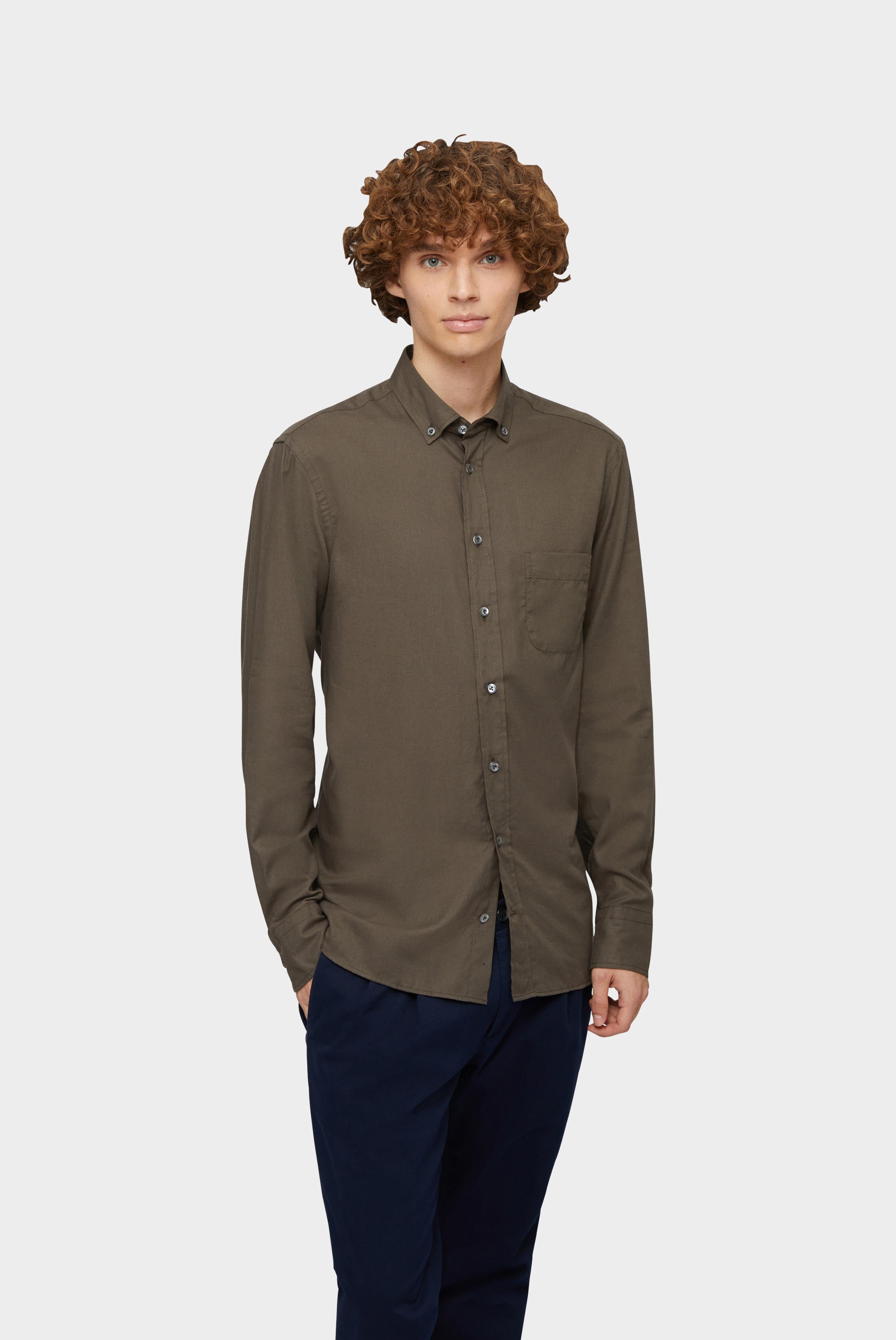 Van Laack-Twill Hemd Tailor Fit-Hemden & Blusen-Black-Deal-Outlet-by-ARCHIVIST