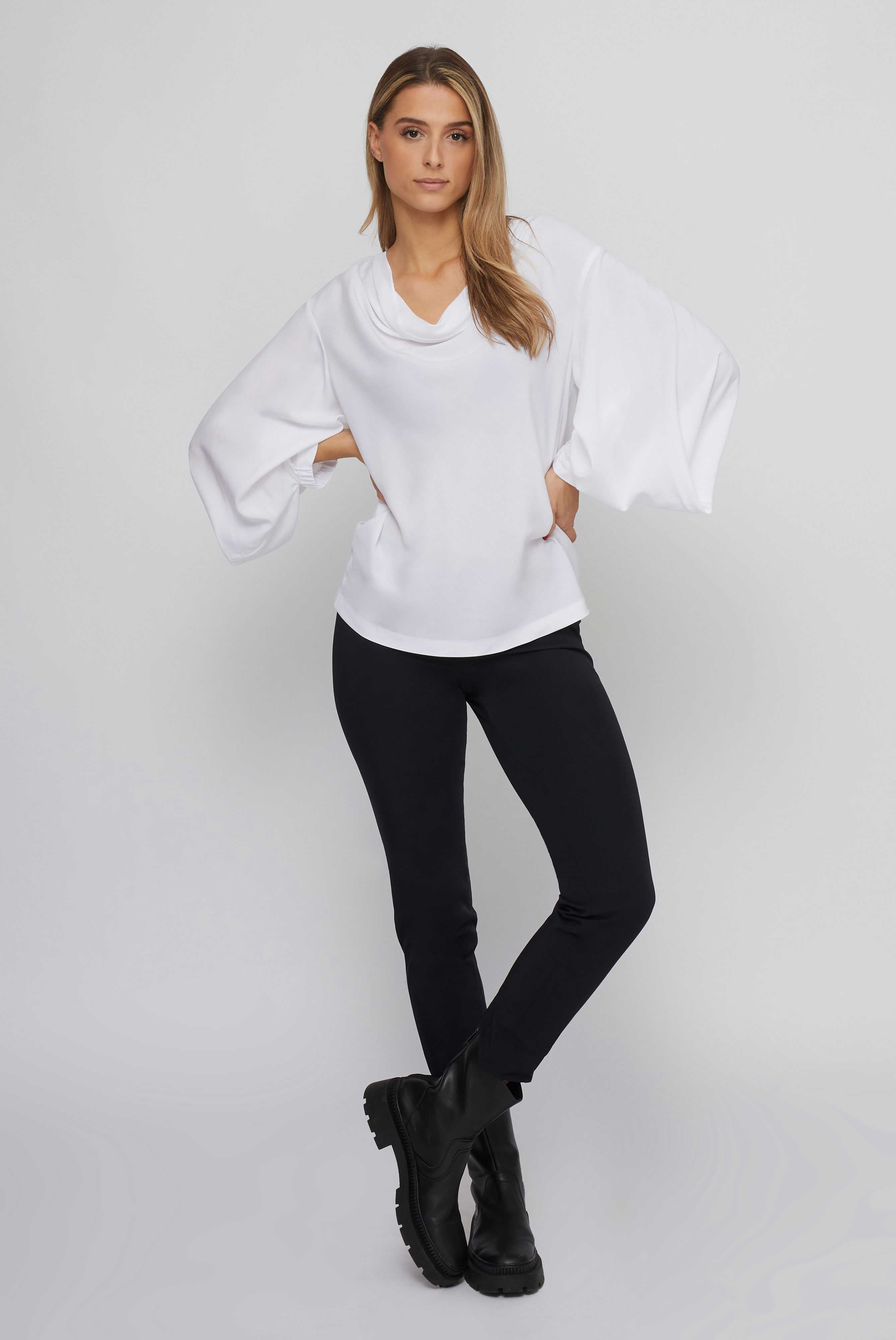 Van Laack-Bluse mit weiten Ärmeln und raffiniertem Kragen Weiß-Hemden & Blusen-Black-Deal-Outlet-by-ARCHIVIST