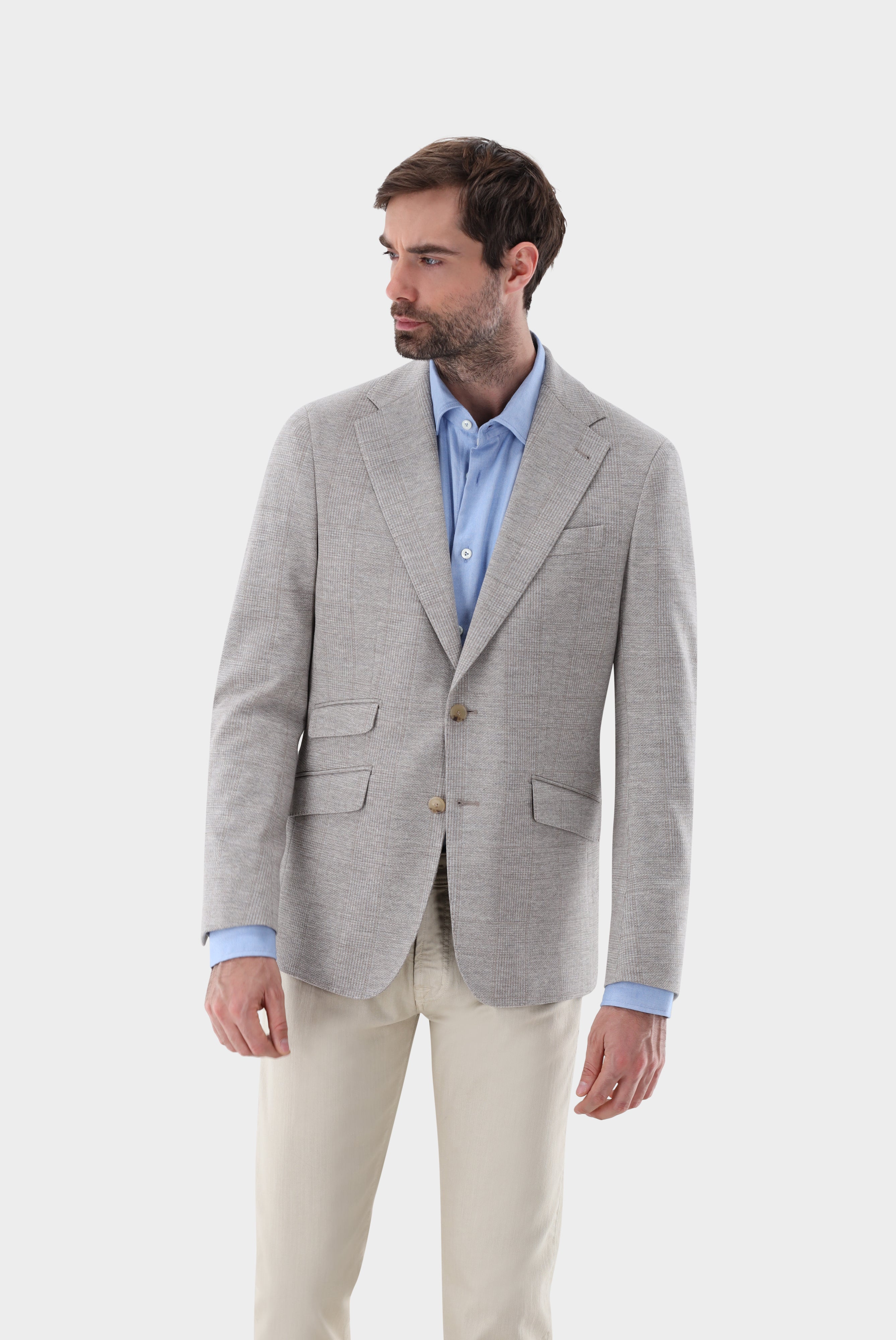 Kariertes Jersey Sakko