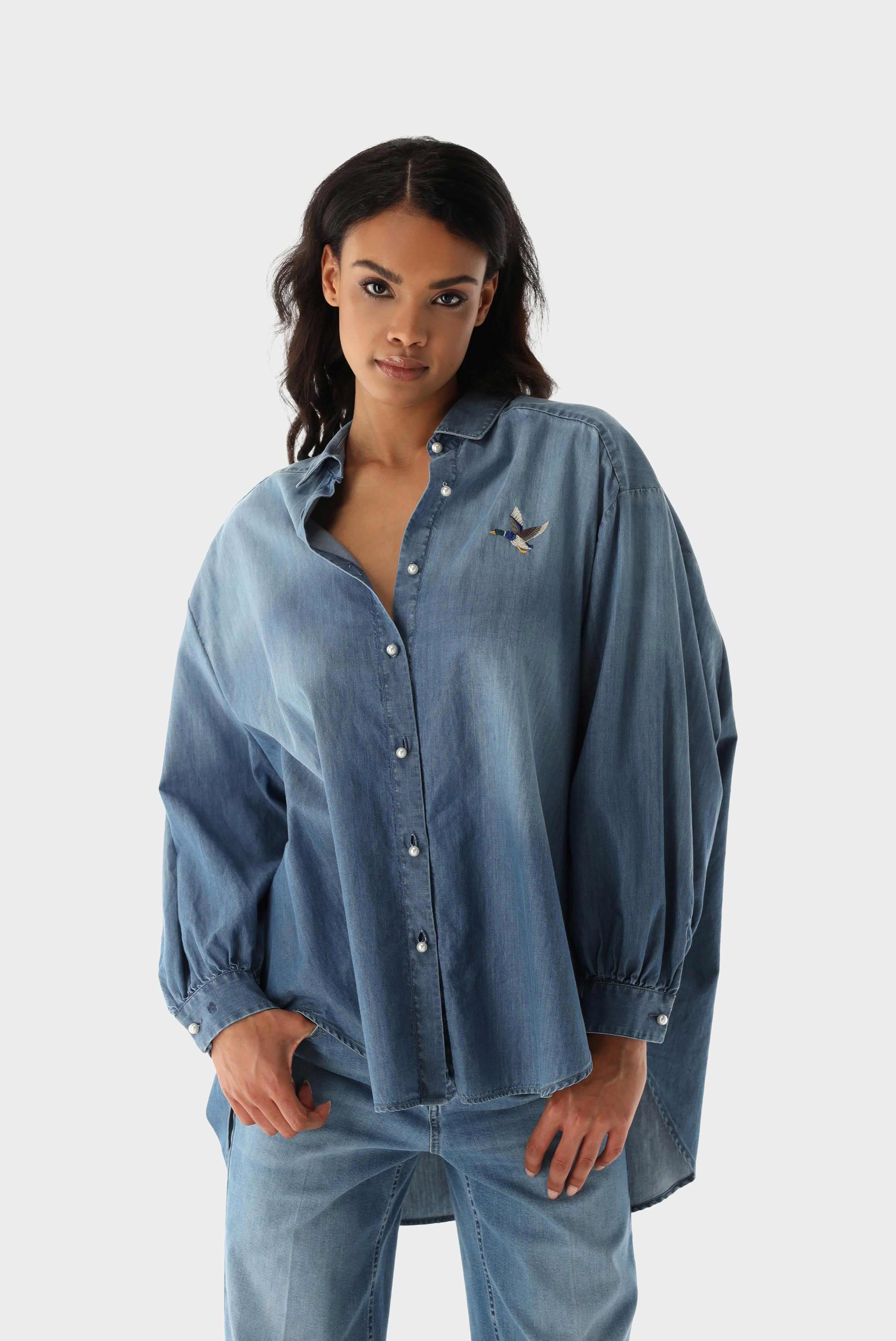 Oversize Denim Hemdbluse