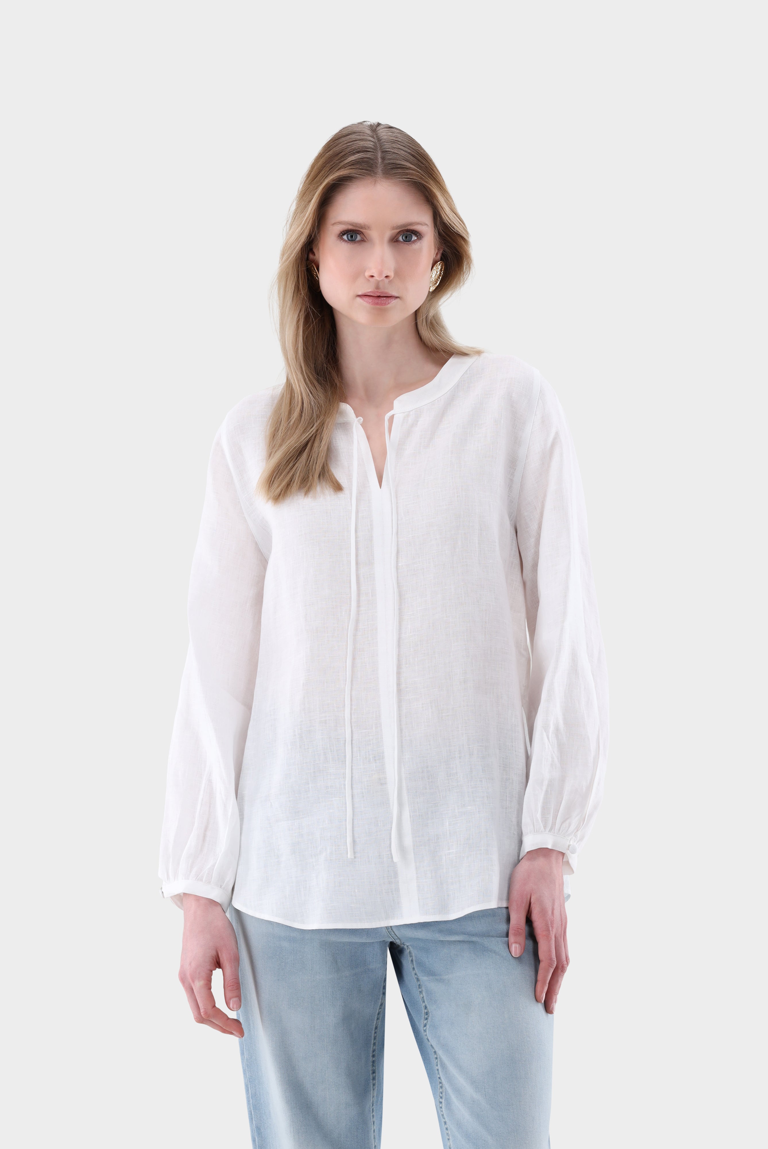 Van Laack-Leinen Tunika mit Bindeband-Hemden & Blusen-Black-Deal-Outlet-by-ARCHIVIST