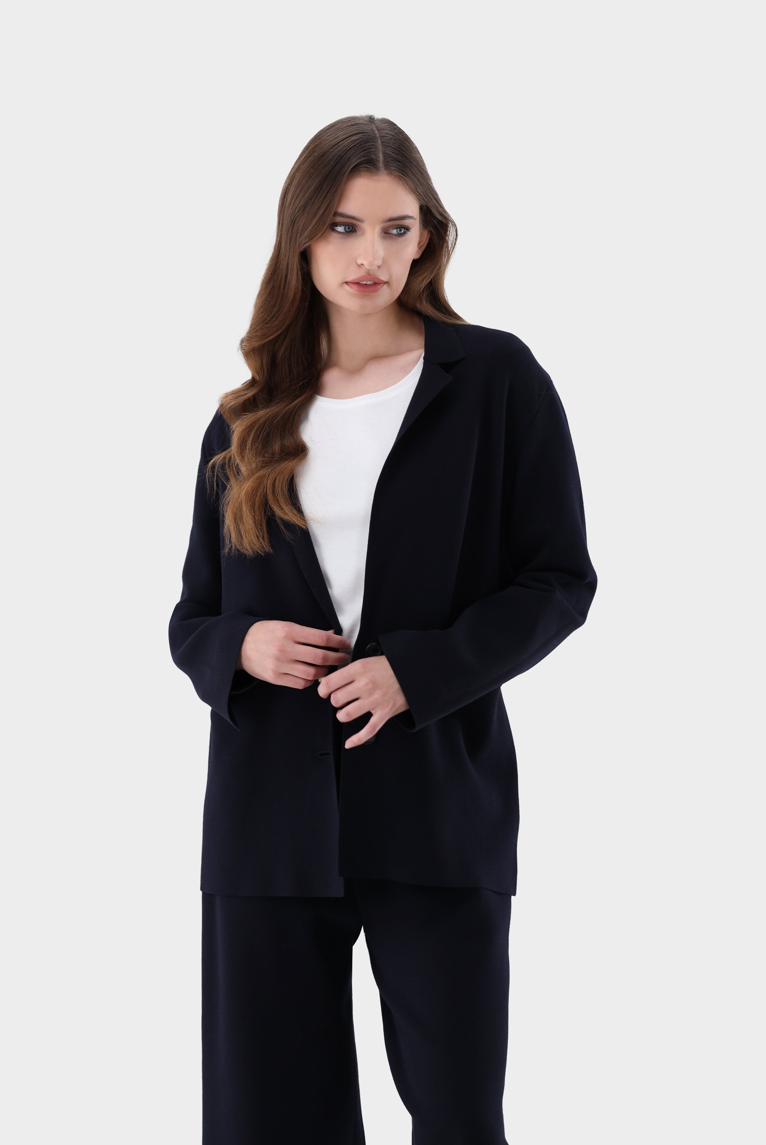 Van Laack-Strick Blazer aus Air Cotton-Jacken & Mäntel-Black-Deal-Outlet-by-ARCHIVIST