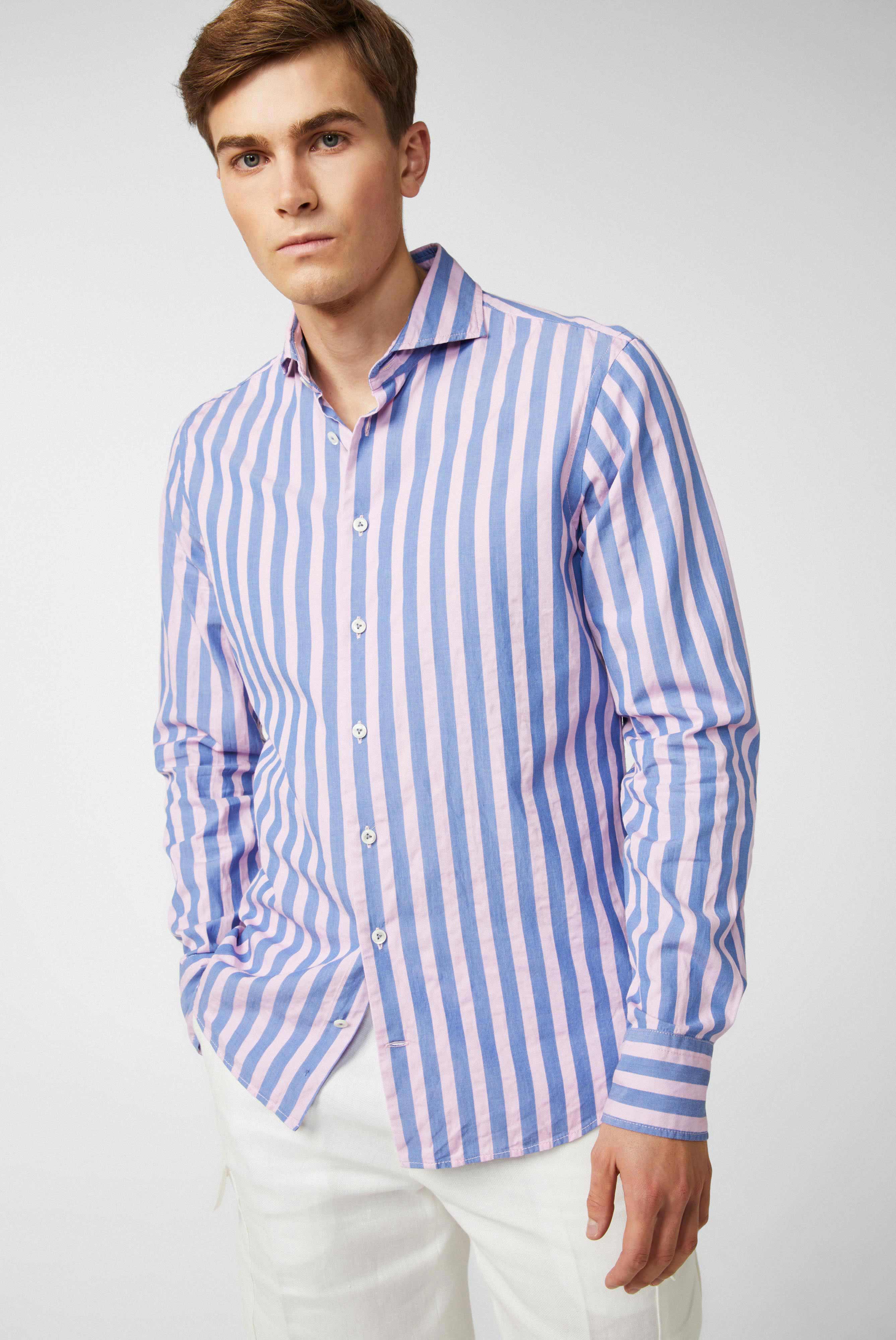 Textured Bengal-striped shirt