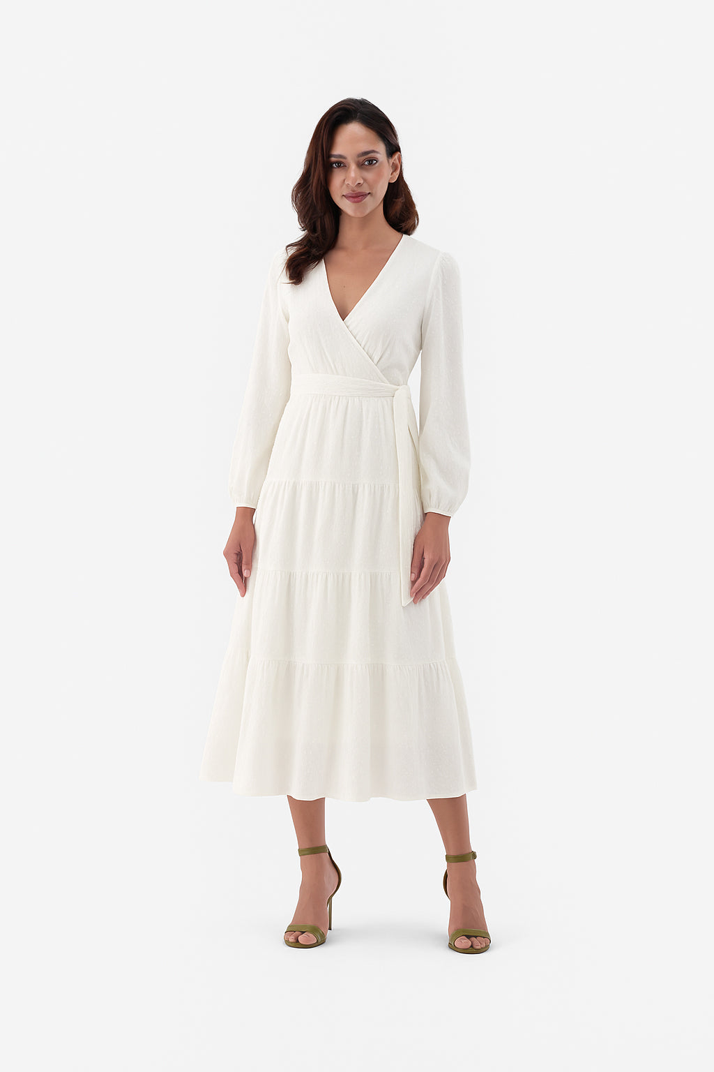 Van Laack-Midi-Wickelkleid mit Puffärmeln-Kleider & Röcke-Black-Deal-Outlet-by-ARCHIVIST