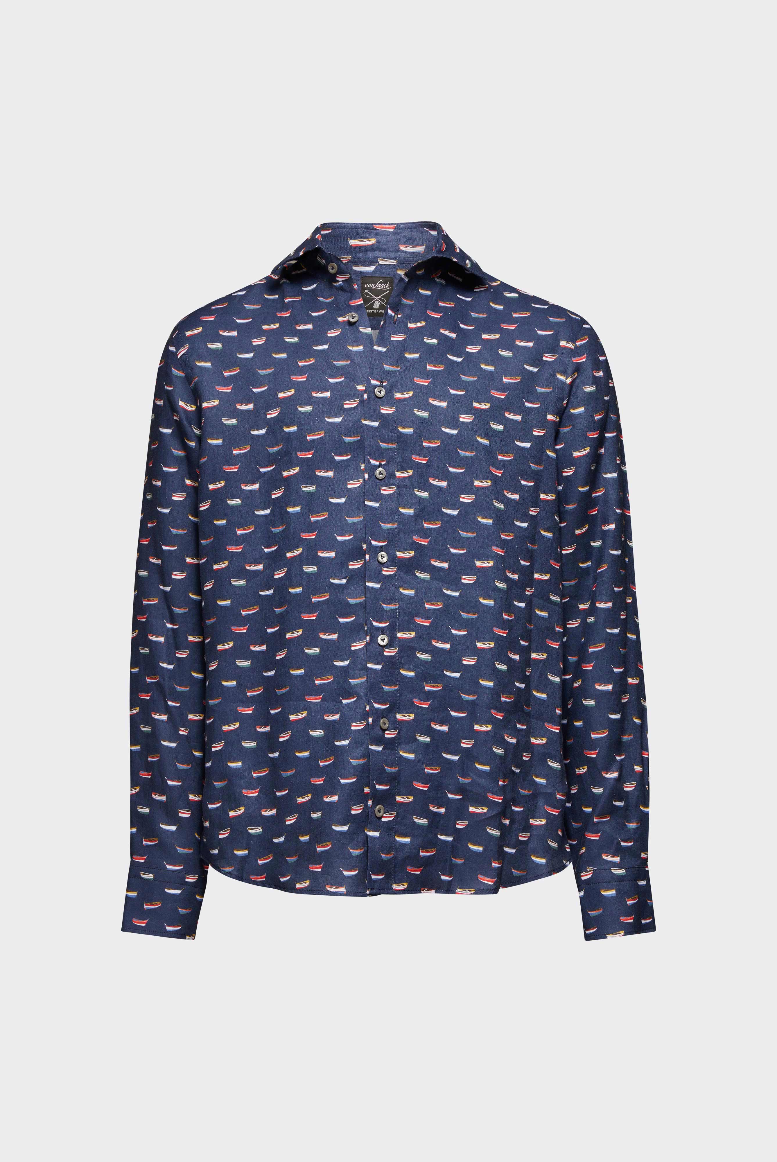 Van Laack-Leinenhemd mit Boot Druck-Hemden & Blusen-Black-Deal-Outlet-by-ARCHIVIST