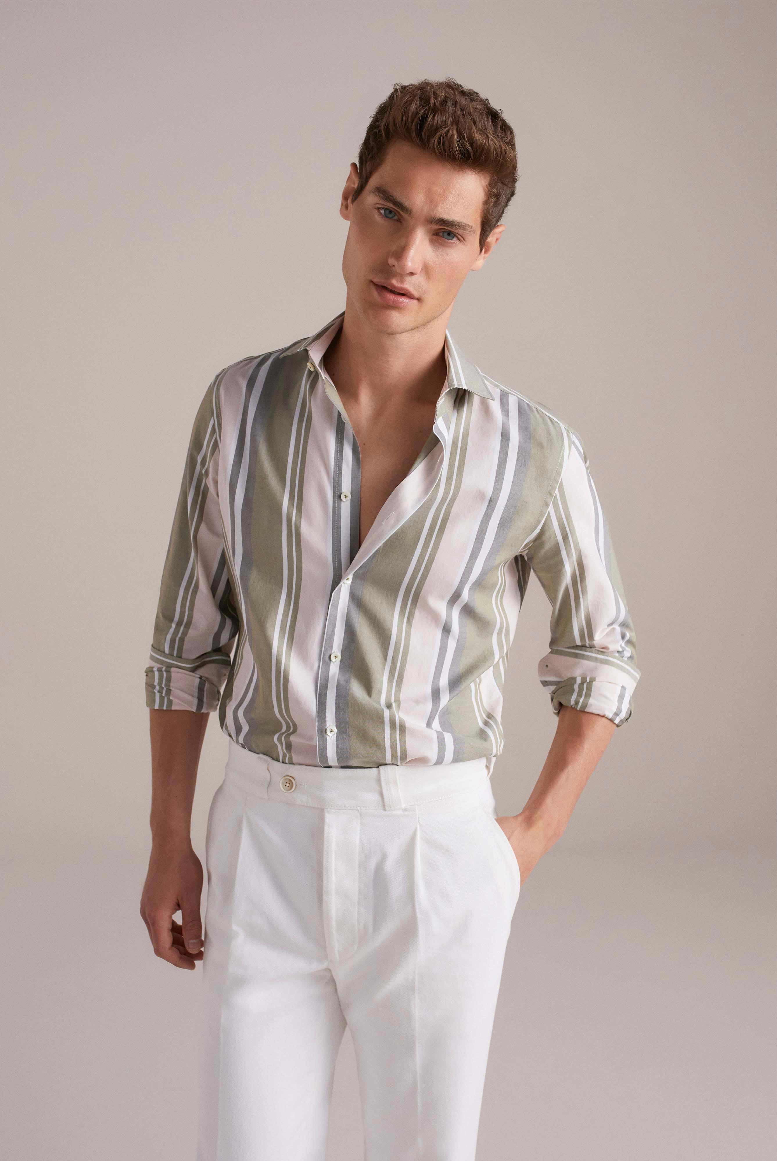 Van Laack-Sommerliches Hemd Slim Fit mit Streifenstruktur-Hemden & Blusen-Black-Deal-Outlet-by-ARCHIVIST