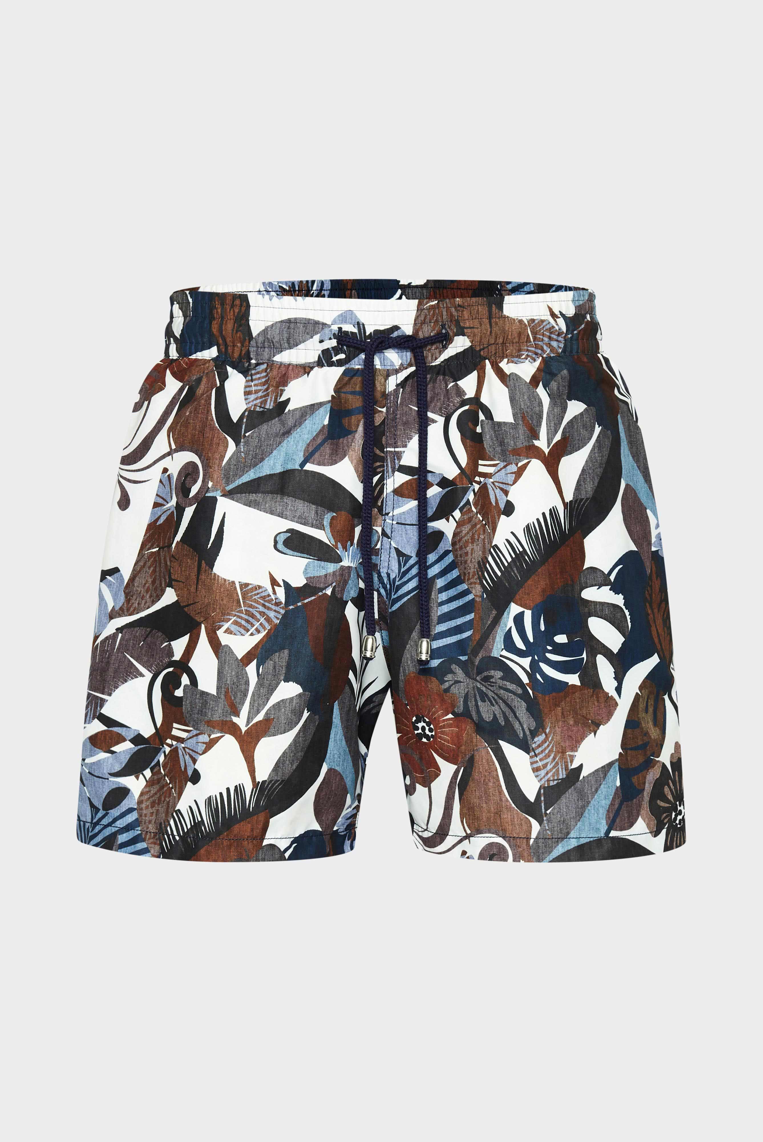 Badehose mit geradem Bein und San Remo Vintage Jungle-Print