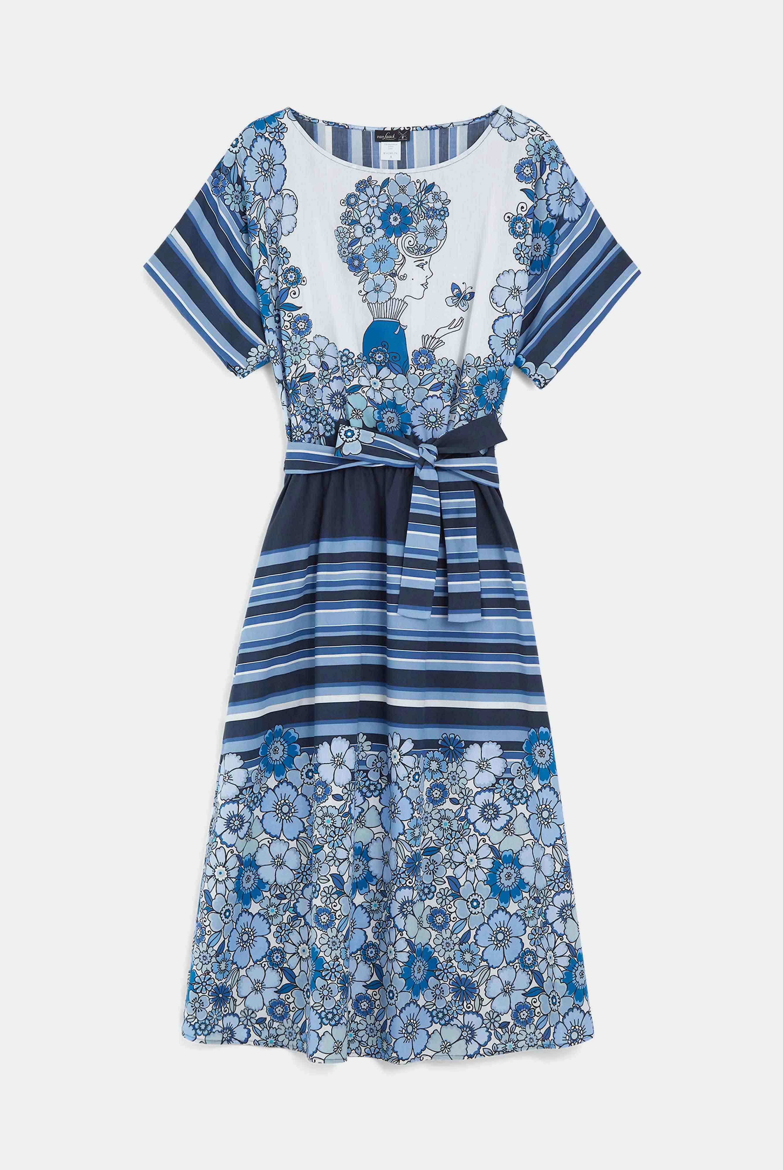 Van Laack-Kleid mit Streifen und Print Blau-Kleider & Röcke-Black-Deal-Outlet-by-ARCHIVIST