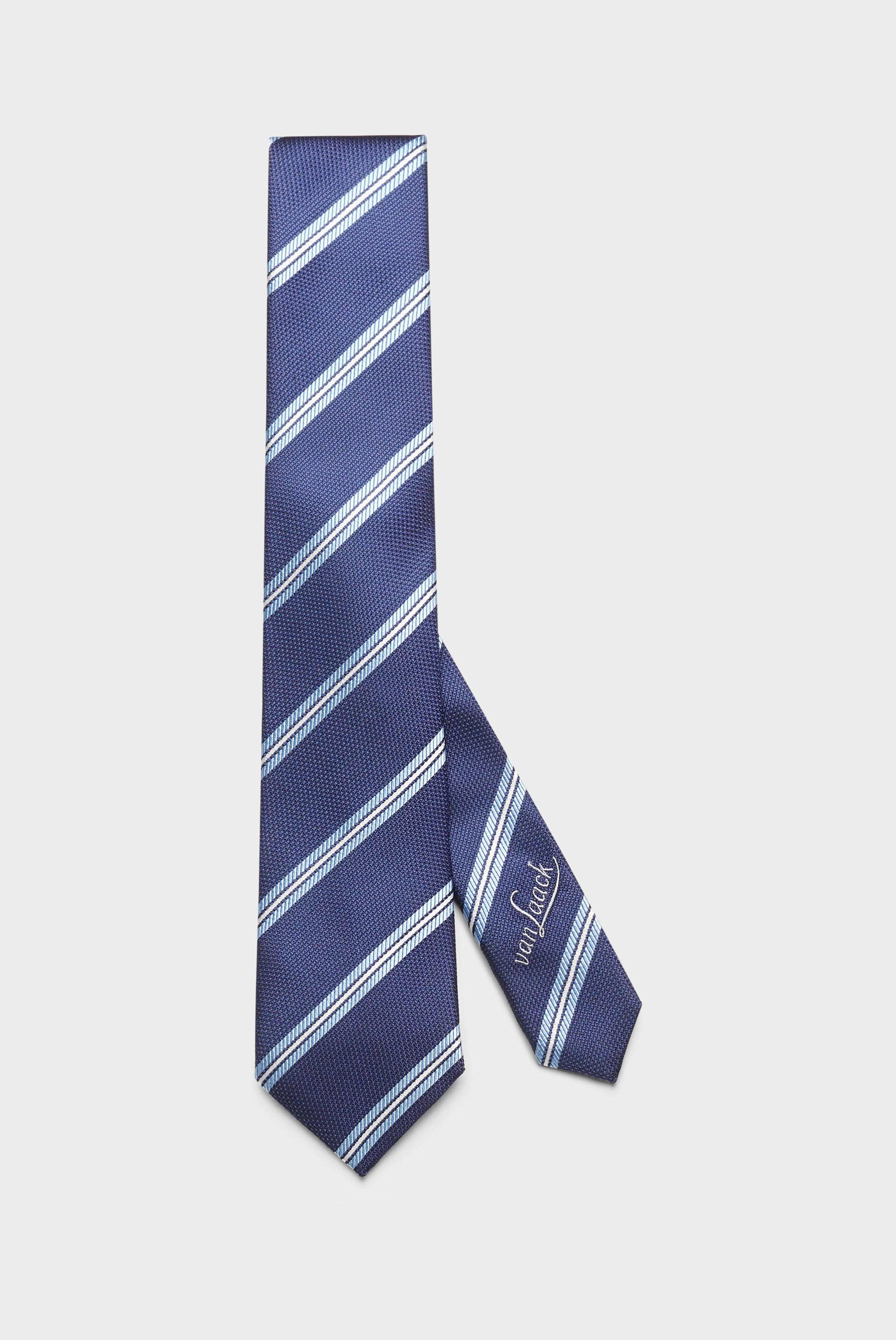 Silk tie, dark blue, striped