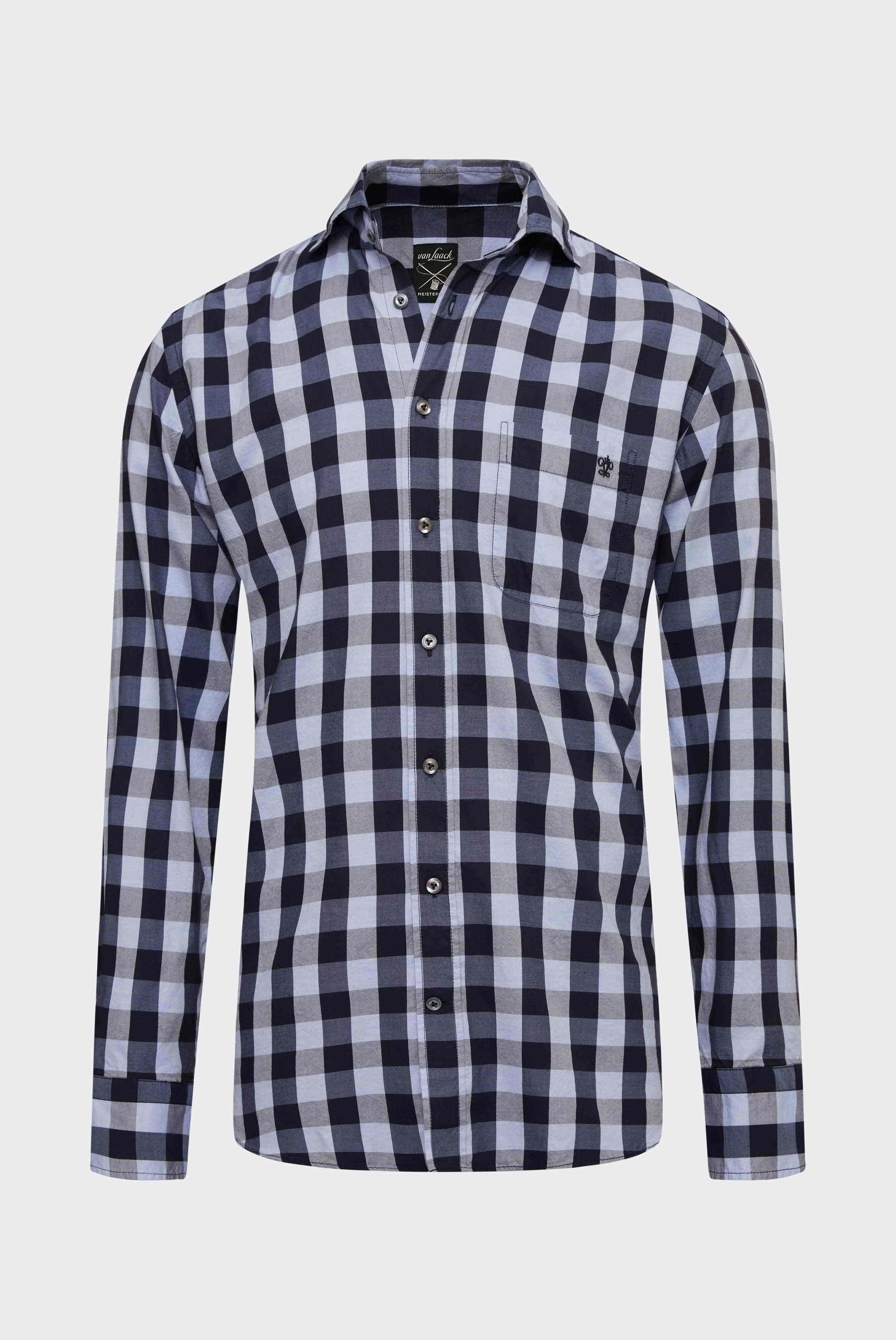 Van Laack-Hemd aus Biobaumwolle Comfort Fit Blau Kariert-Hemden & Blusen-Black-Deal-Outlet-by-ARCHIVIST