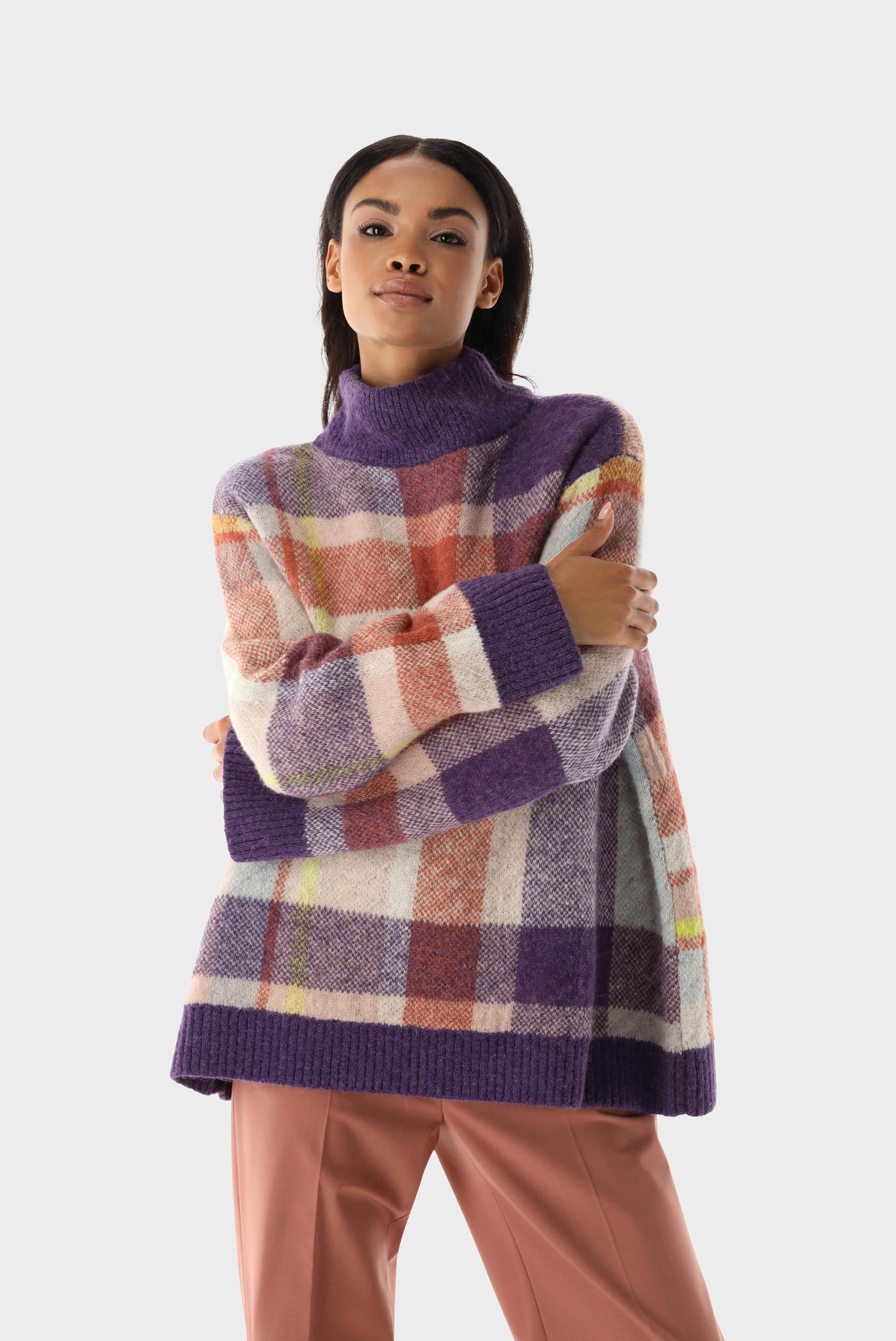 Jacquard sweater with alpaca