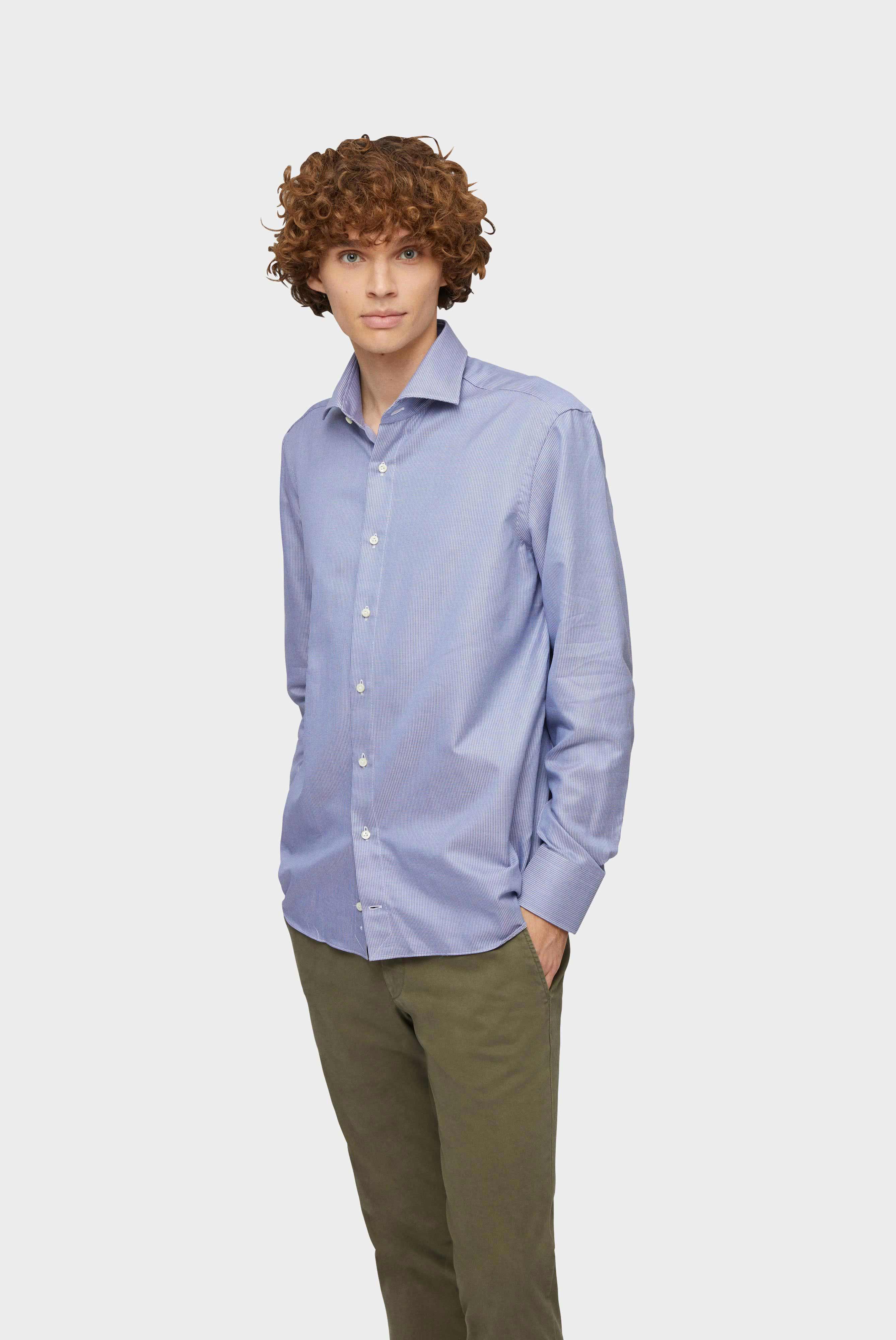 Van Laack-Hemd aus Baumwoll-Dobby mit Struktur Tailor Fit Grau-Hemden & Blusen-Black-Deal-Outlet-by-ARCHIVIST