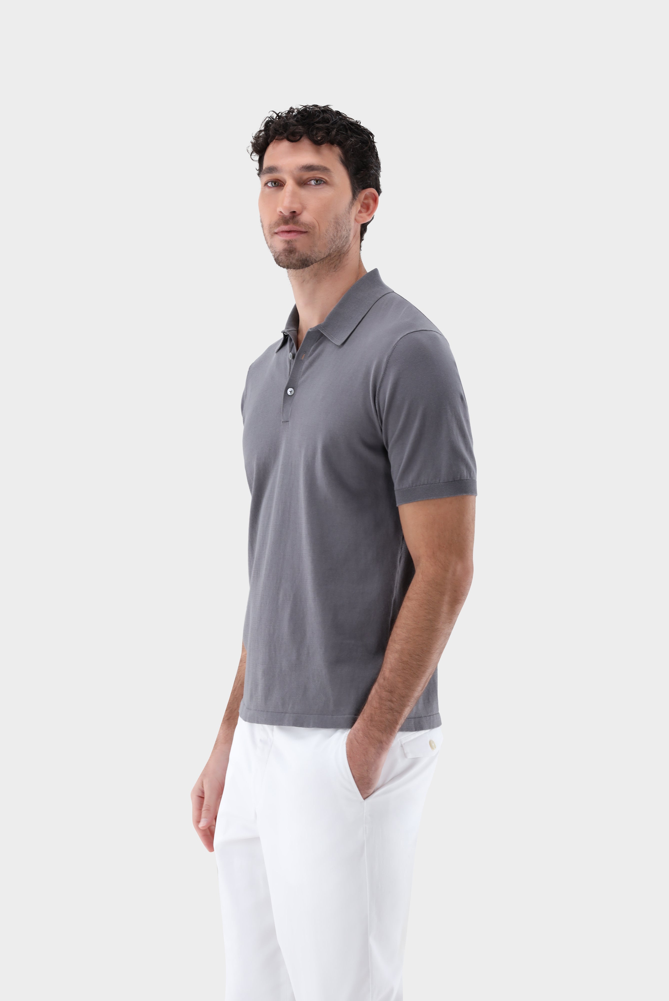 Strick Polo-Shirt aus Air Cotton