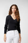 Van Laack-Slim Fit Pullover mit V-Ausschnitt aus Baumwolle-Strick & Pullover-Black-Deal-Outlet-by-ARCHIVIST