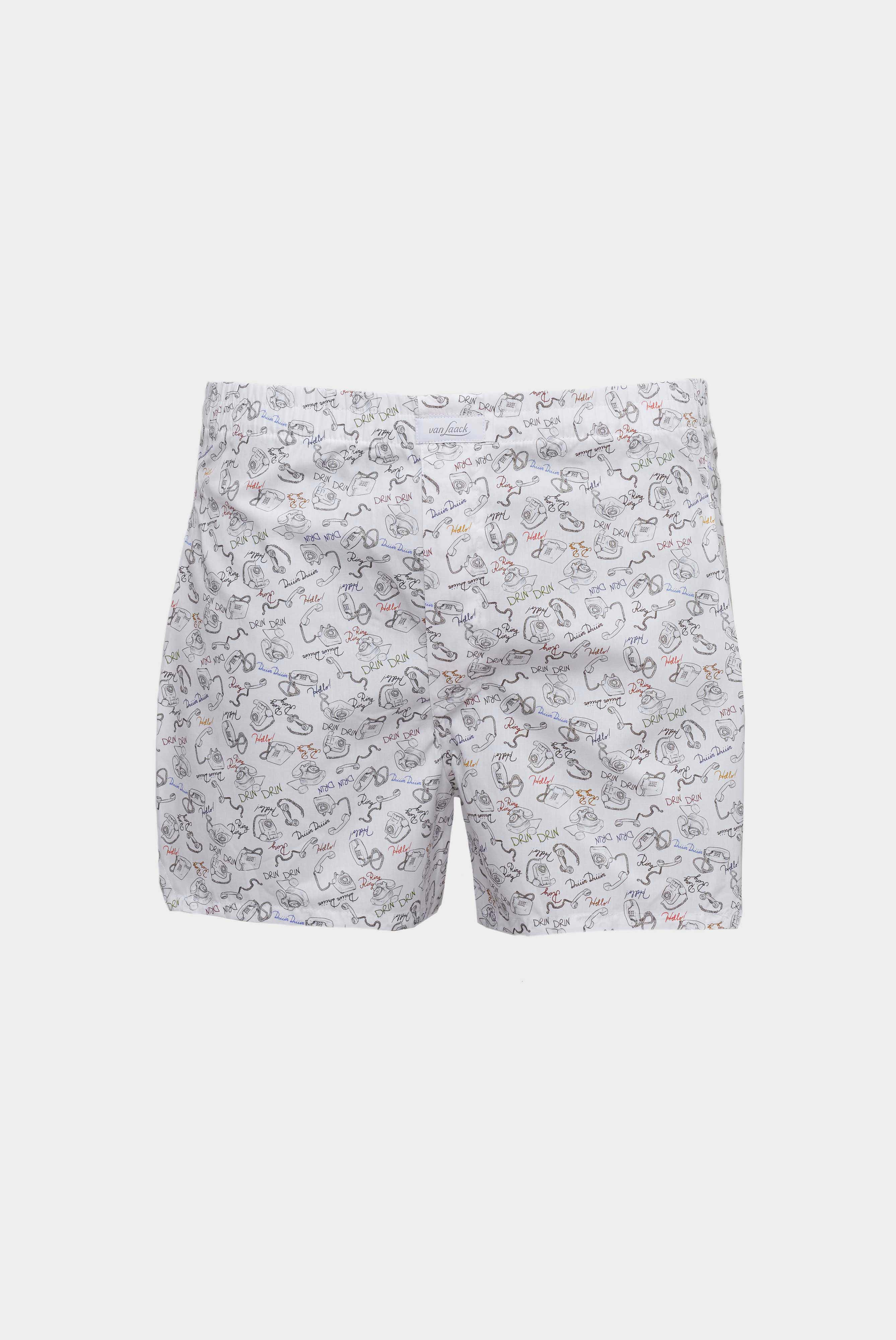 Moderne Boxershorts mit Telefon Druck Weiß