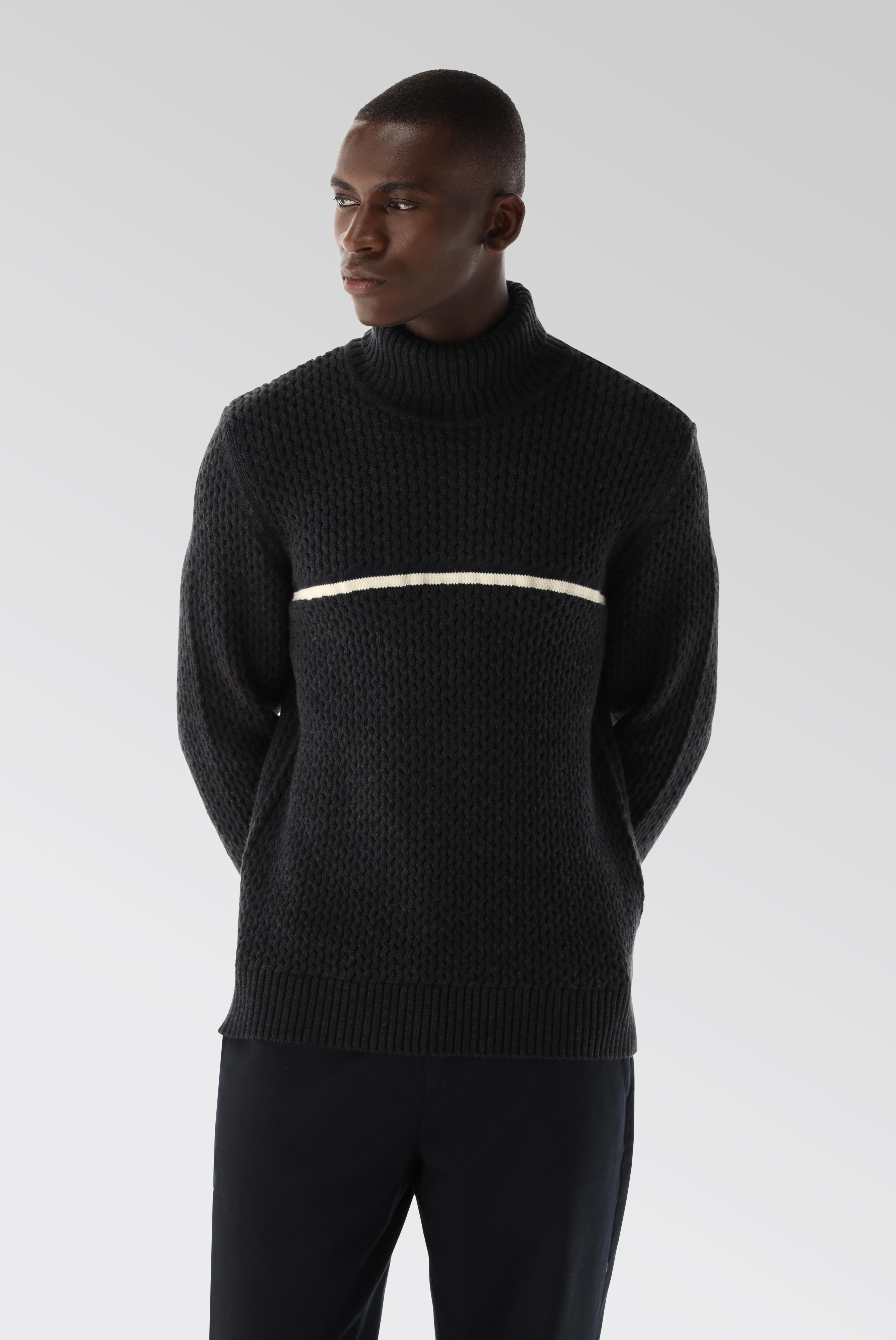 Van Laack-Rollkragenpullover mit Merino und Baumwolle-Strick & Pullover-Black-Deal-Outlet-by-ARCHIVIST