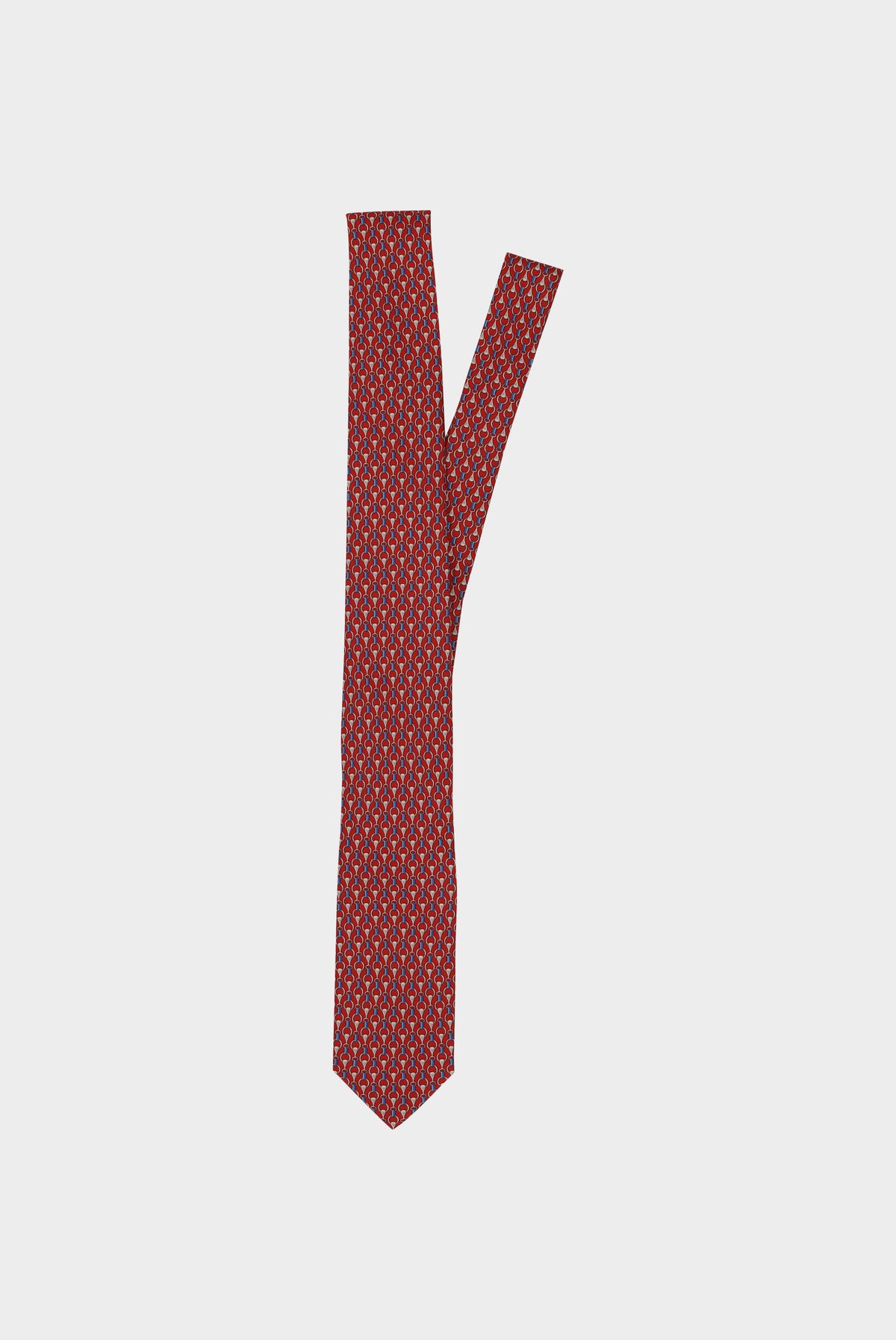 Silk tie with print