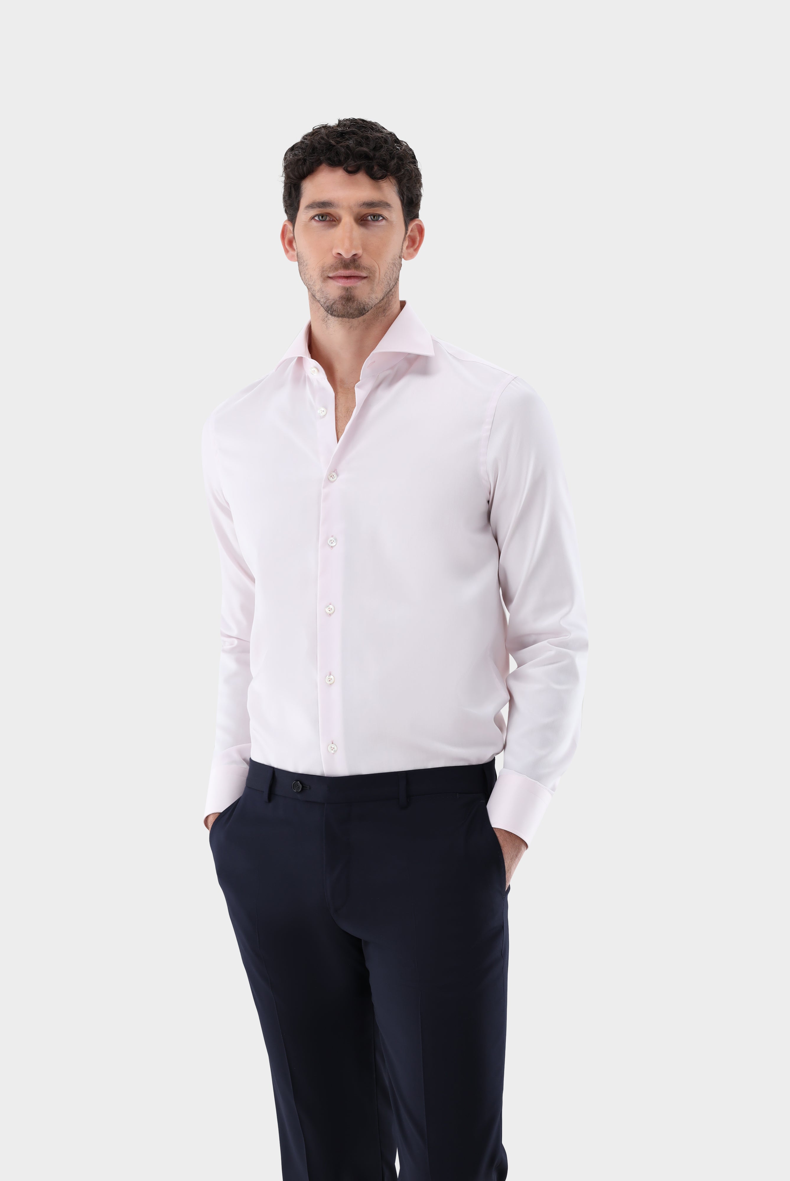 Non-iron twill shirt, slim fit