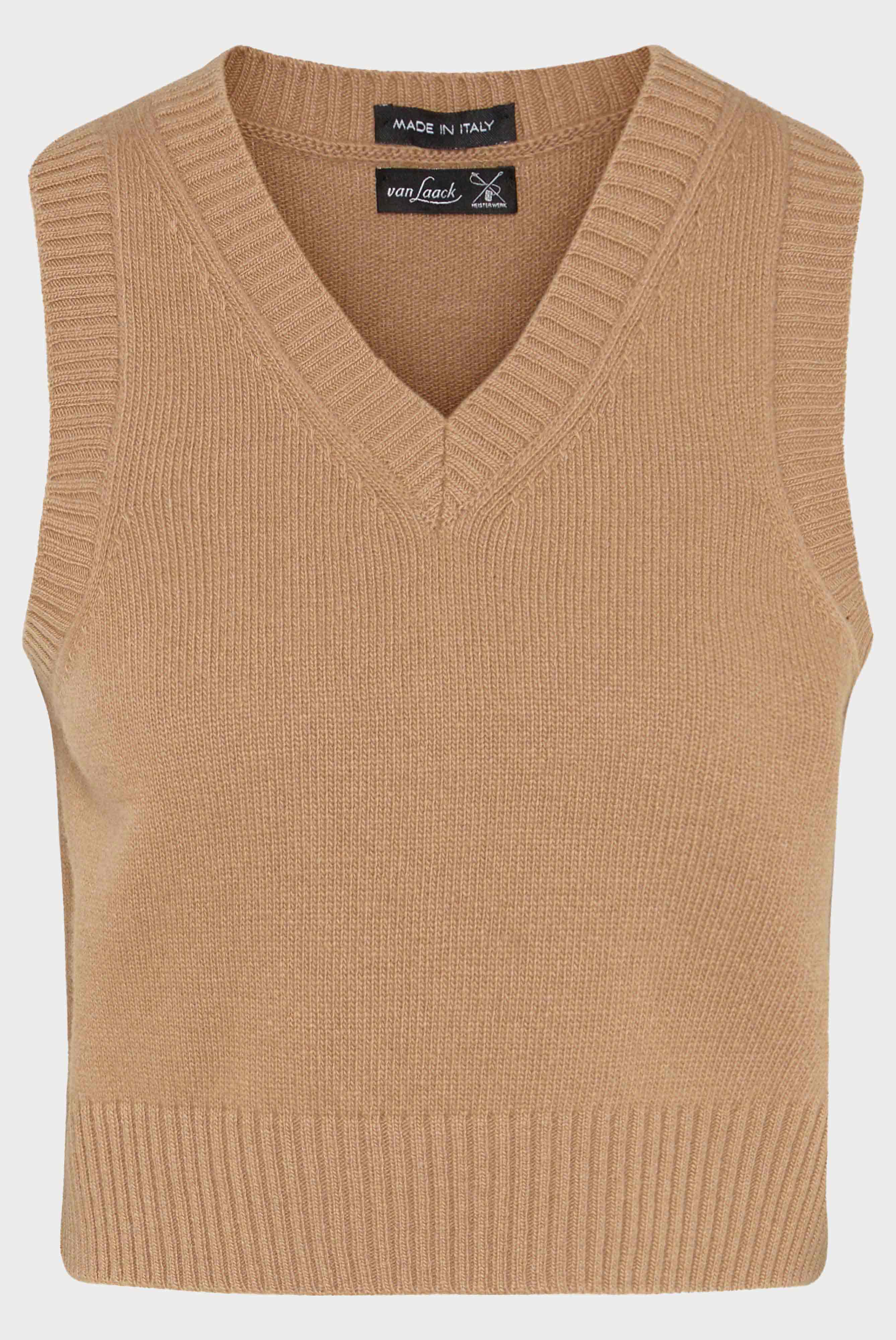 Cashmere blend pullover vest, brown