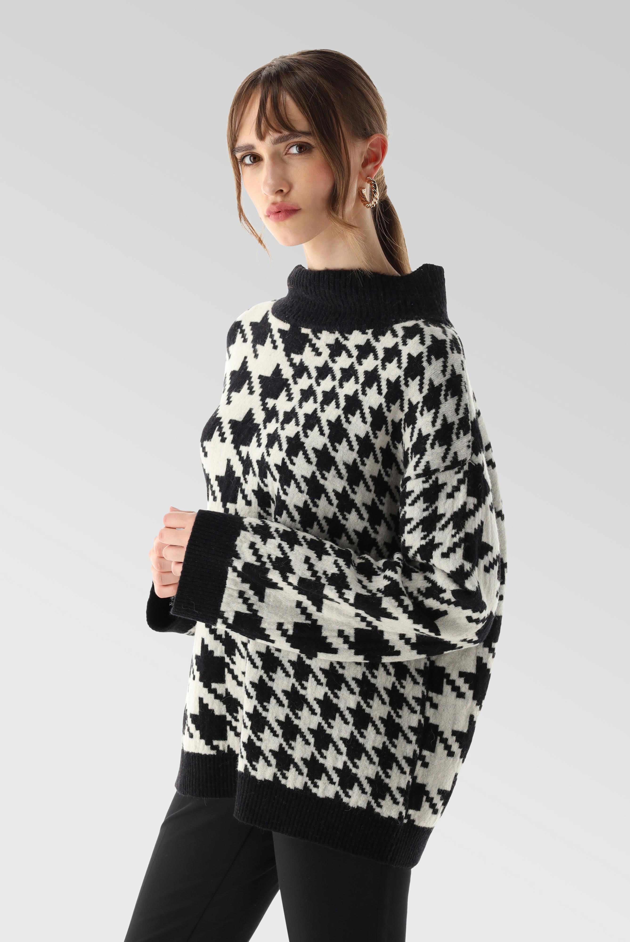 Jacquard-Pullover mit Alpaka