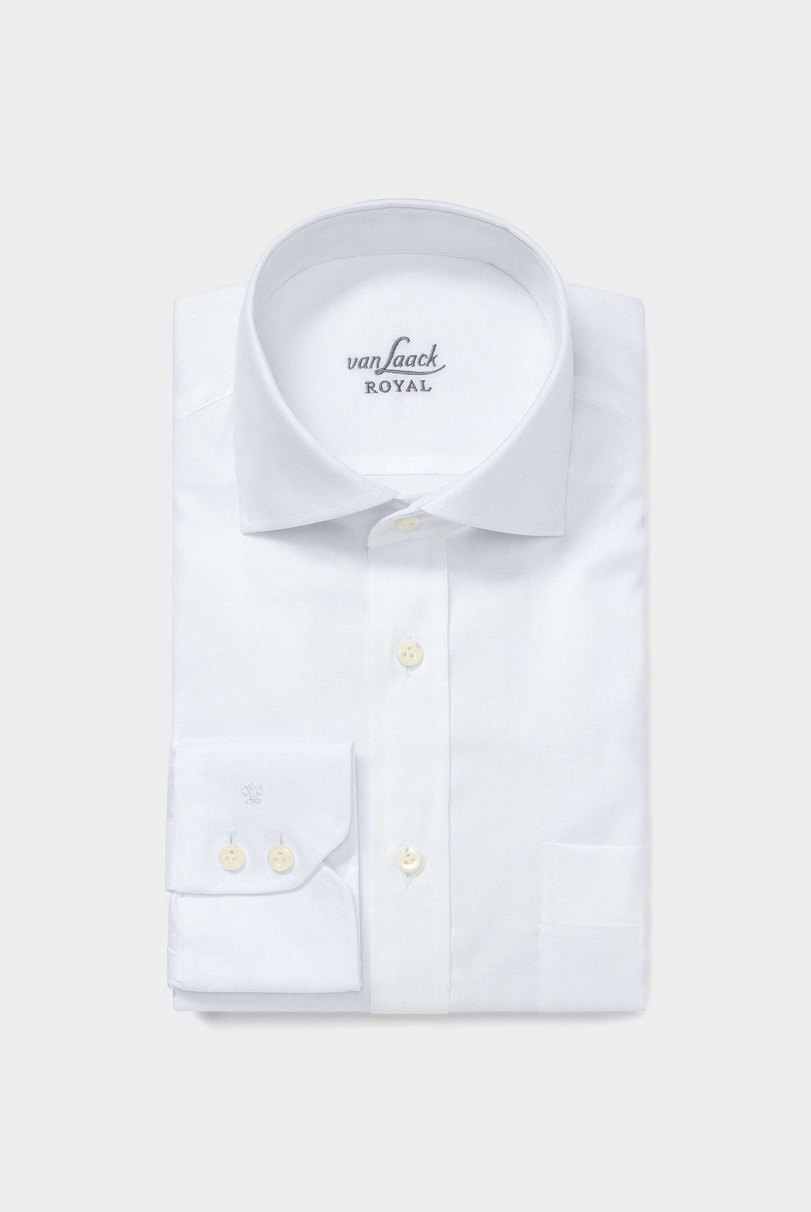 Business shirt with shark collar, comfort fit, white