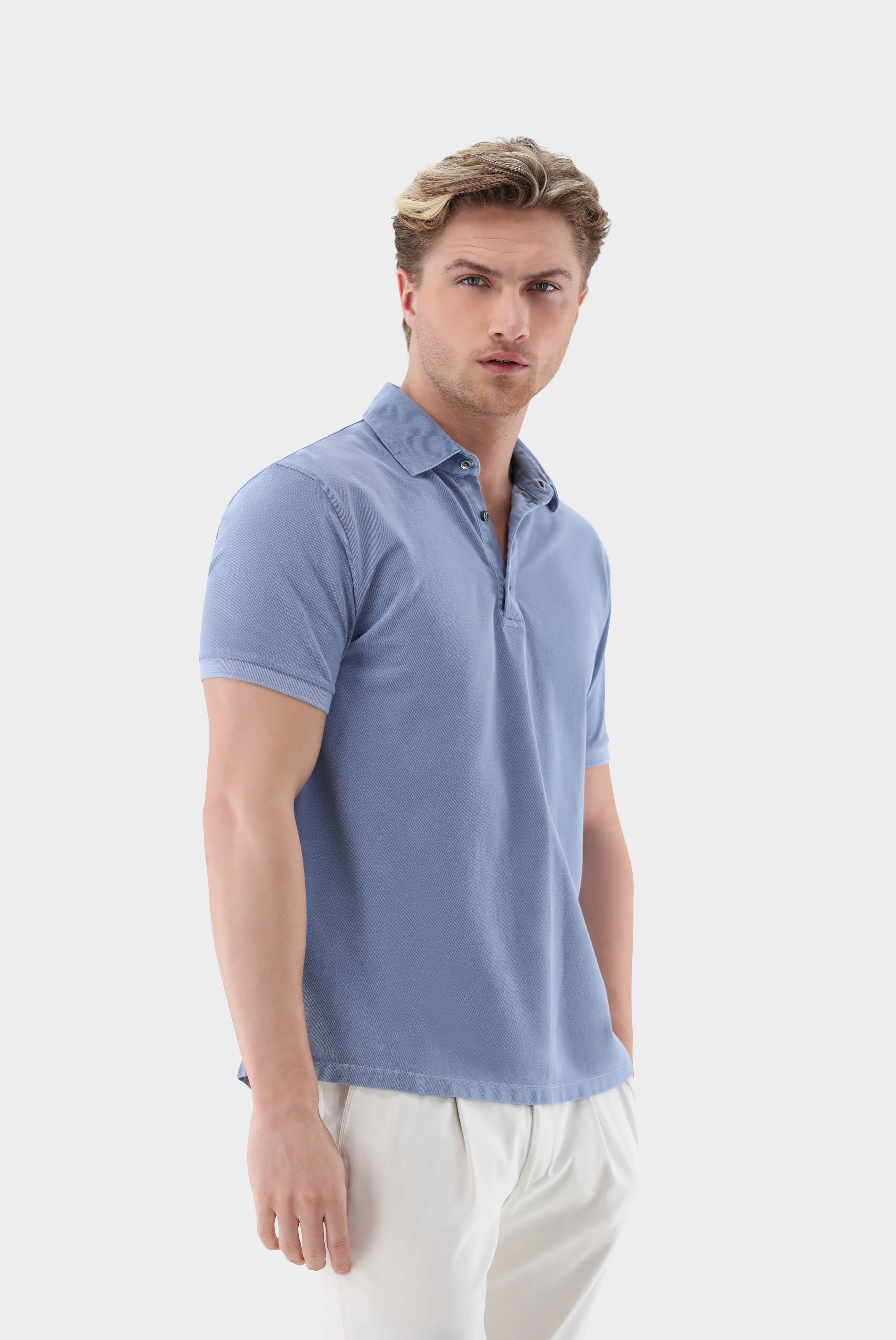 Garment dyed Piqué Poloshirt