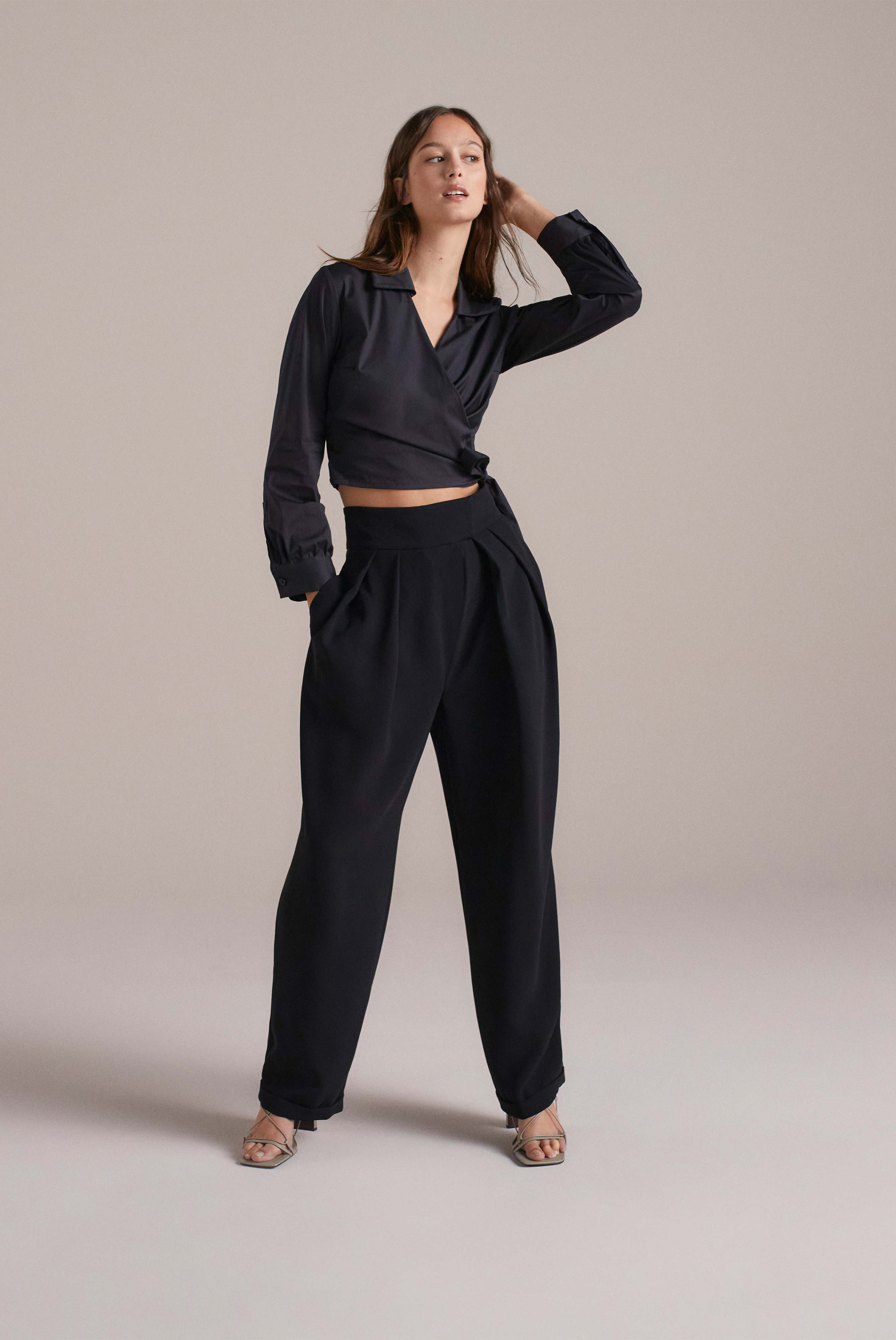 Van Laack-Elegante Damen Faltenhose aus Baumwolle Schwarz-Hosen-Black-Deal-Outlet-by-ARCHIVIST