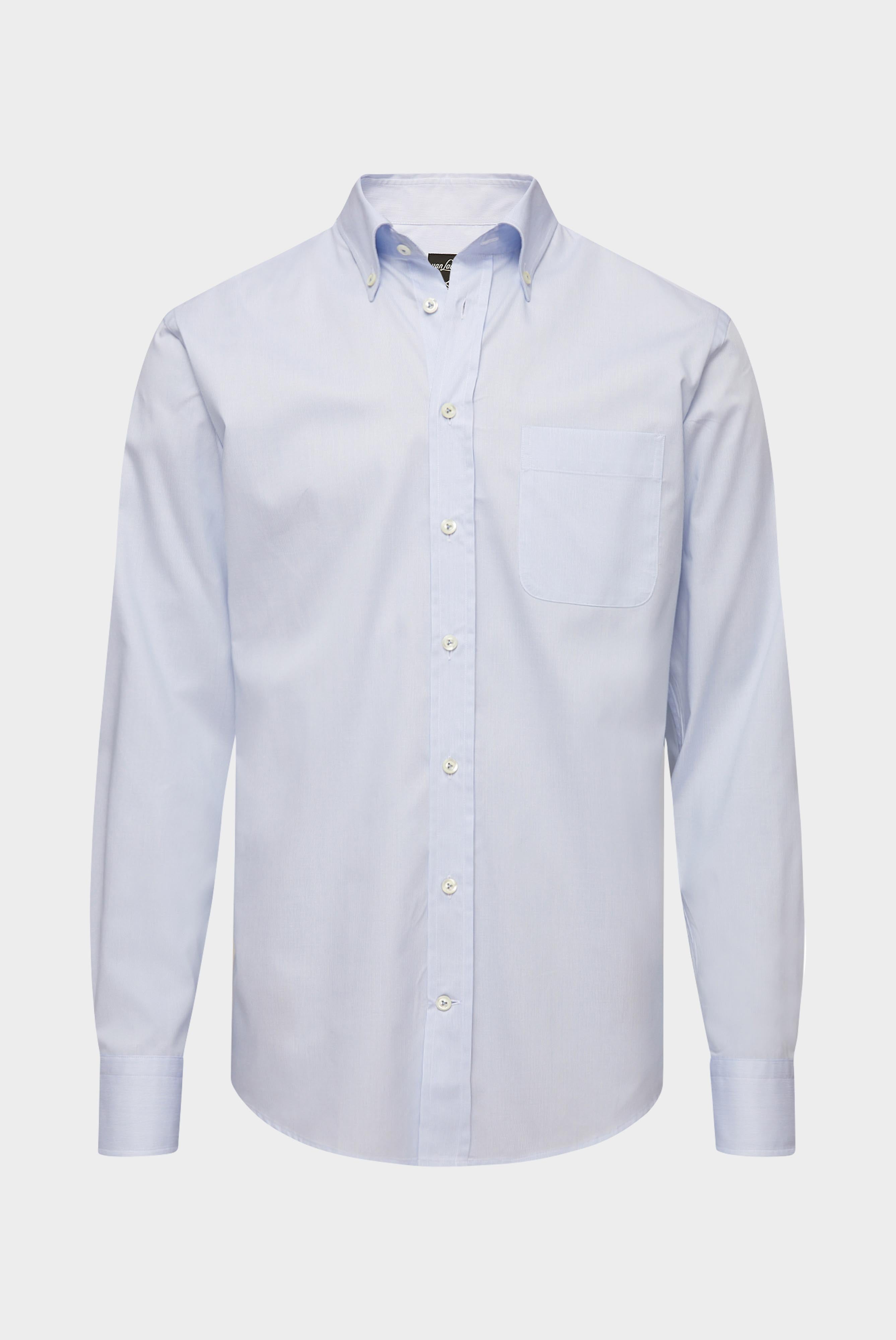 Mille Rae Hemd aus gestreifter Baumwolle mit natürlichem Stretch Blau