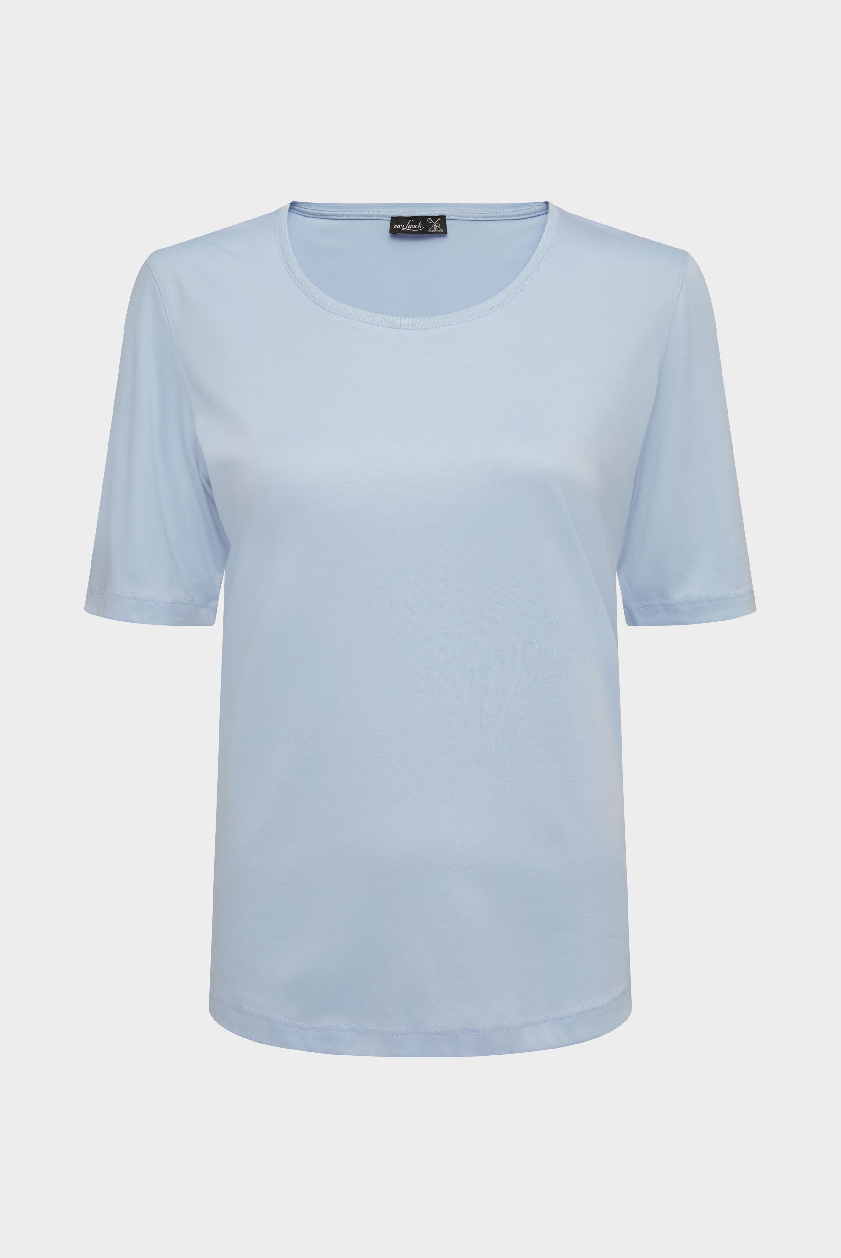 Van Laack-Modernes Damen T-Shirt aus Baumwolle Modern Fit Hellblau-Shirts-Black-Deal-Outlet-by-ARCHIVIST
