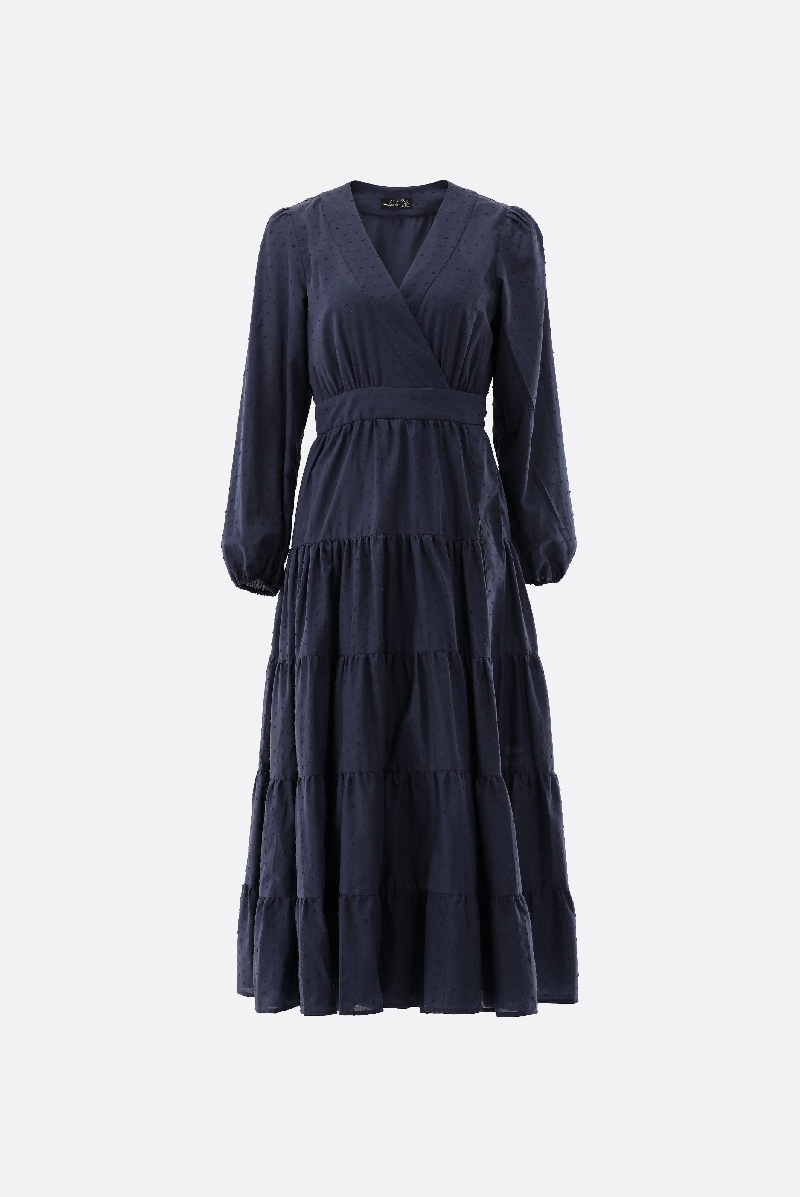 Van Laack-Midi-Wickelkleid mit Puffärmeln-Kleider & Röcke-Black-Deal-Outlet-by-ARCHIVIST