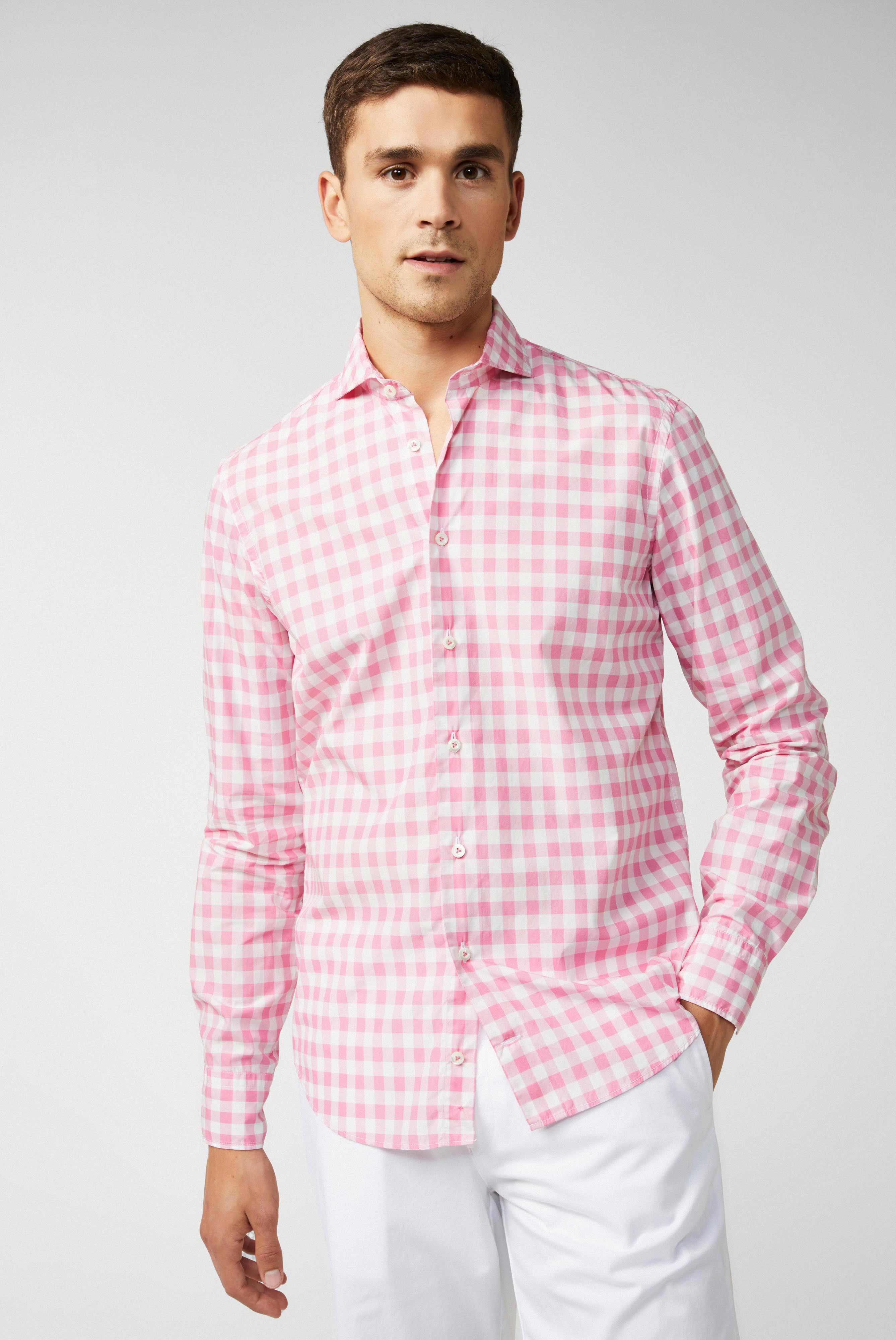 Van Laack-Kariertes Popeline Hemd Rosa-Hemden & Blusen-Black-Deal-Outlet-by-ARCHIVIST