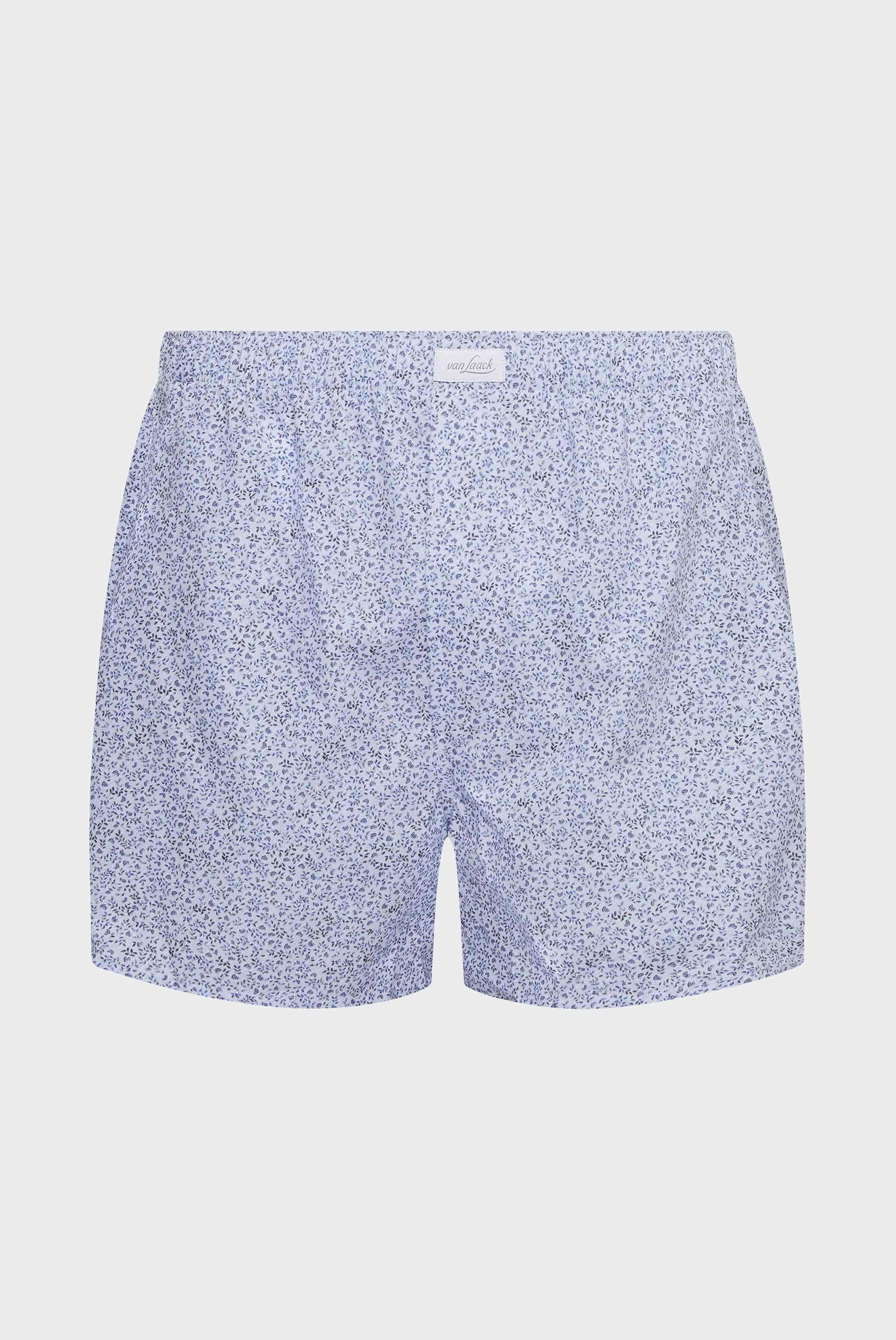 Boxershorts mit feinem Blüten Druck Hellblau