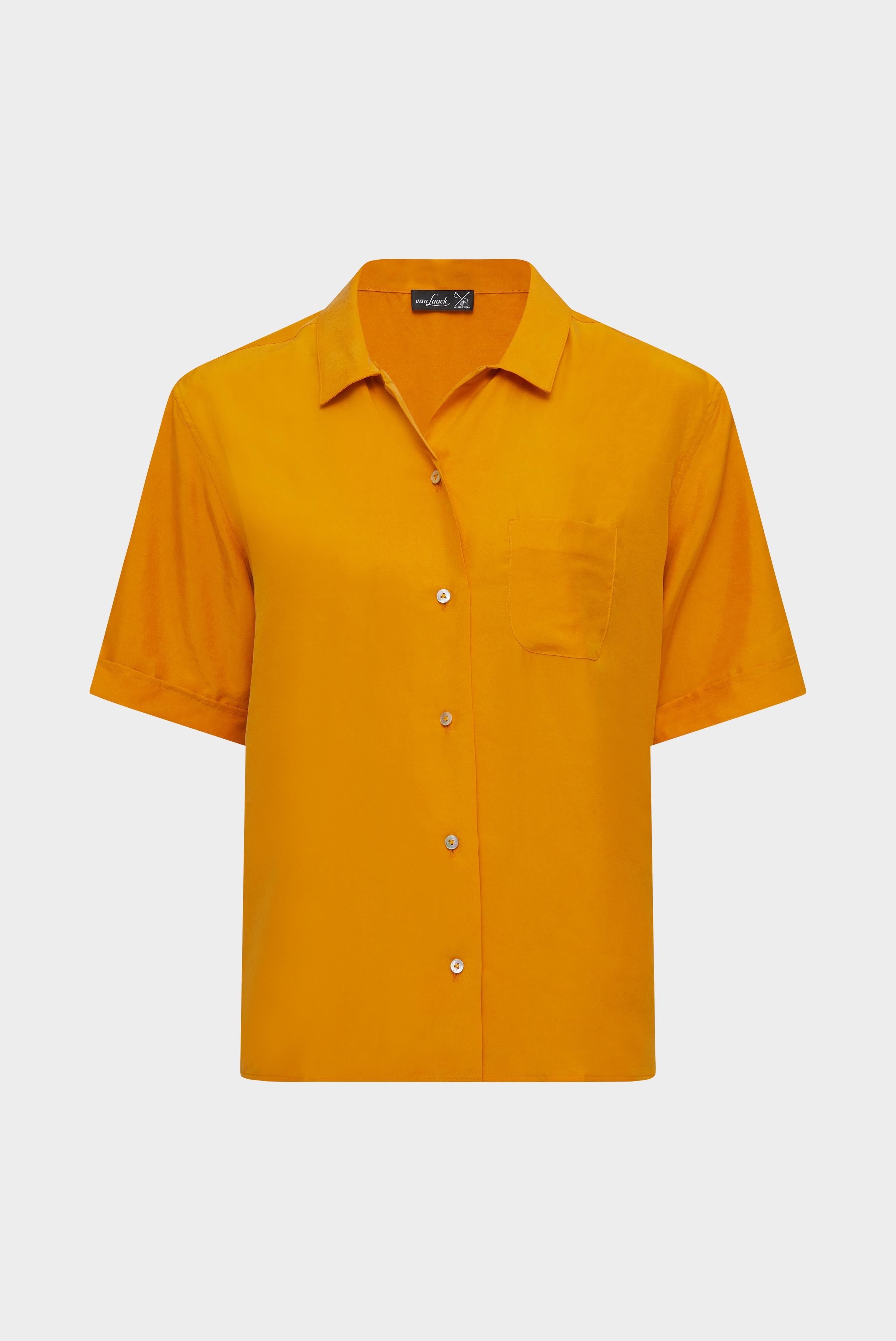 Van Laack-Sommerliche Bluse aus Seide Gelb/Orange-Hemden & Blusen-Black-Deal-Outlet-by-ARCHIVIST
