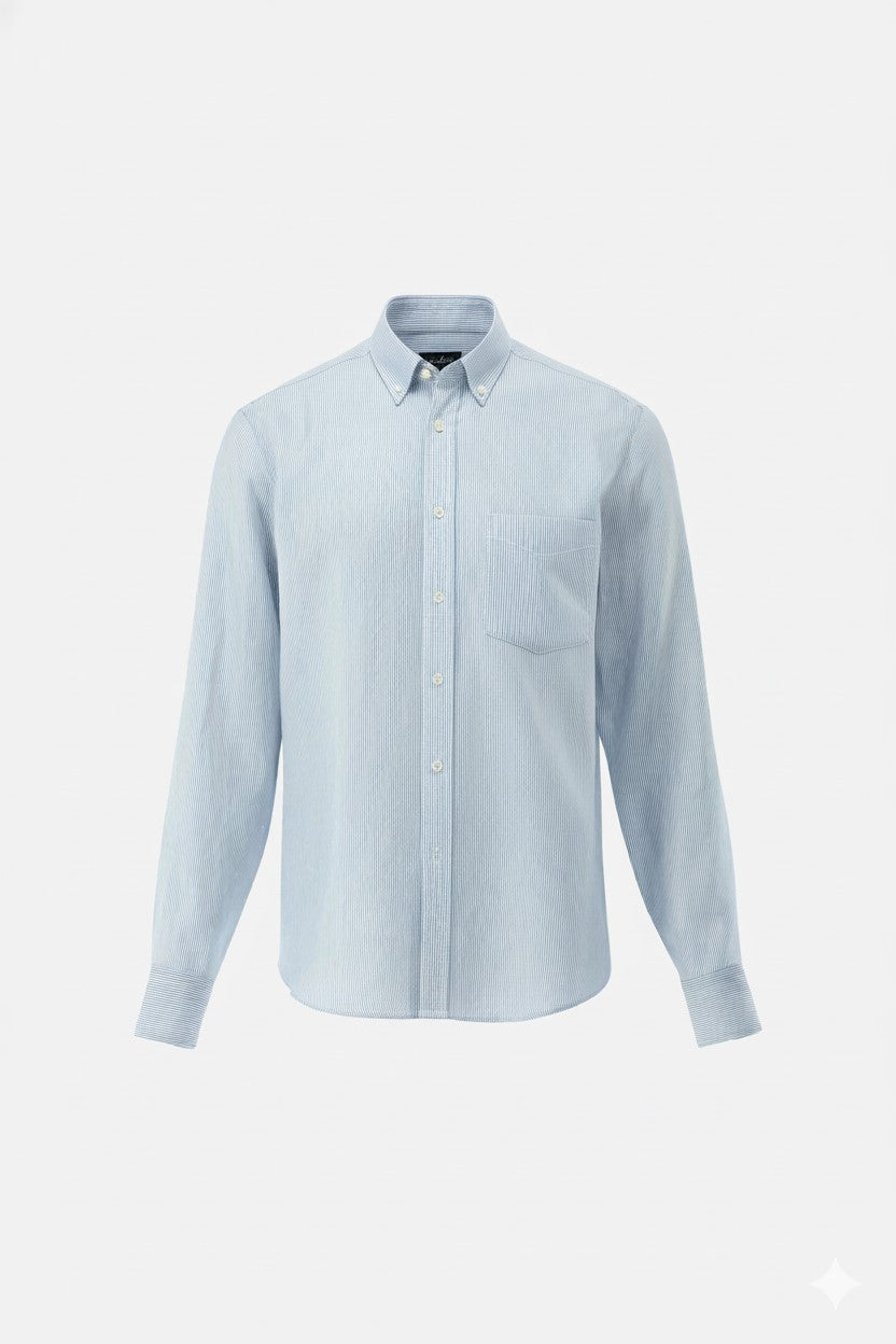 Van Laack-Leinenhemd mit Streifendruck-Hemden & Blusen-Black-Deal-Outlet-by-ARCHIVIST