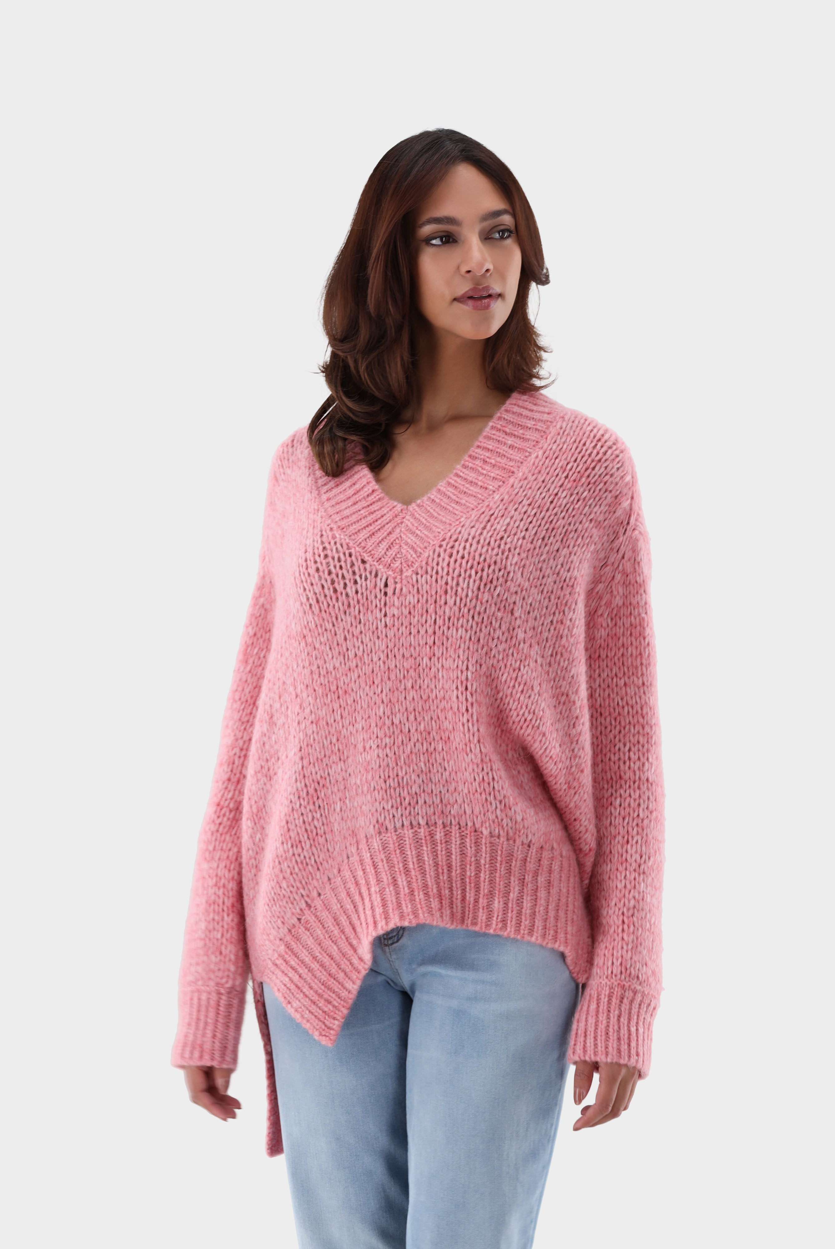 Van Laack-Leichter Oversize Pullover mit V-Aussschnitt-Strick & Pullover-Black-Deal-Outlet-by-ARCHIVIST