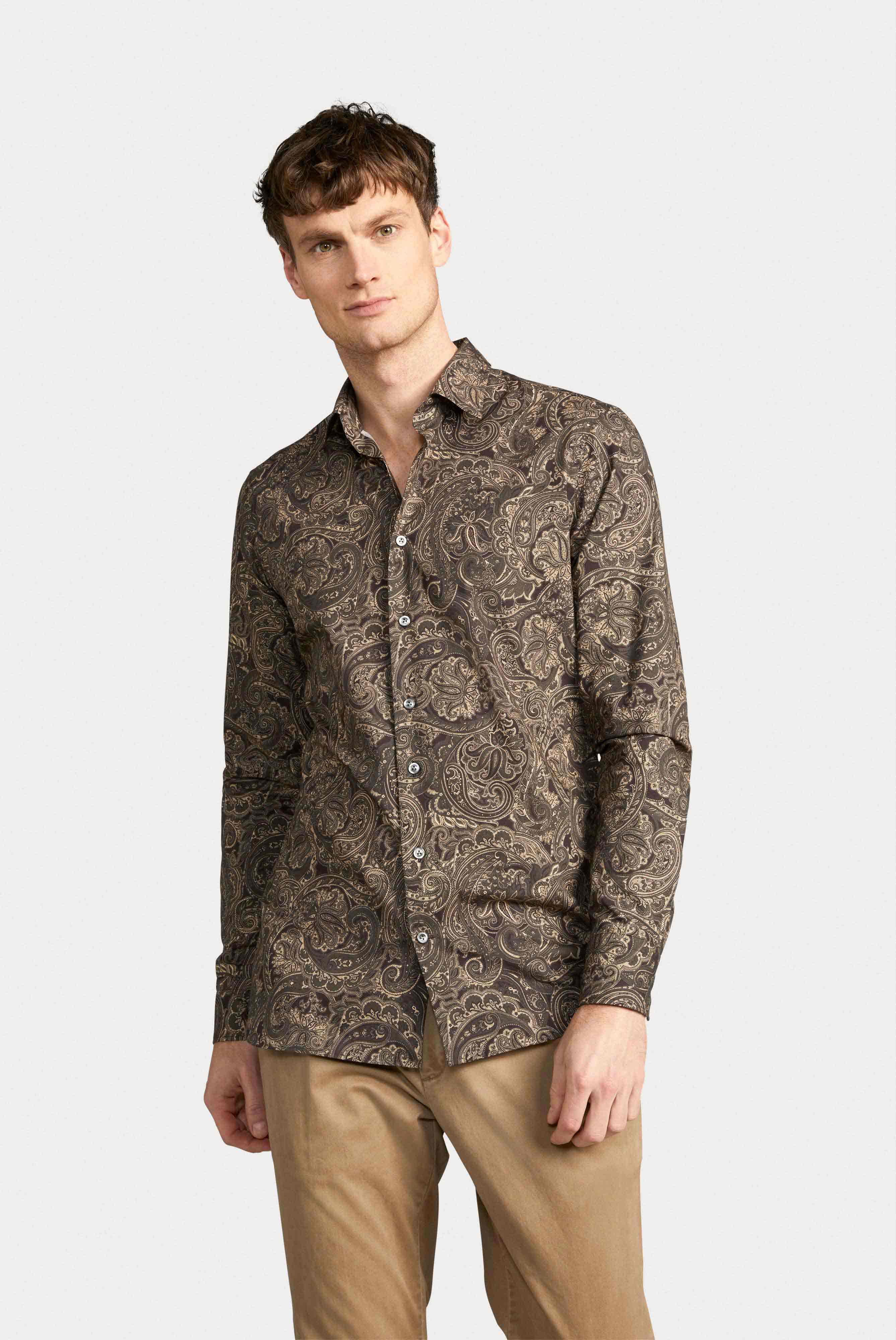 Van Laack-Hemd mit Paisley Print Tailor Fit Braun-Hemden & Blusen-Black-Deal-Outlet-by-ARCHIVIST